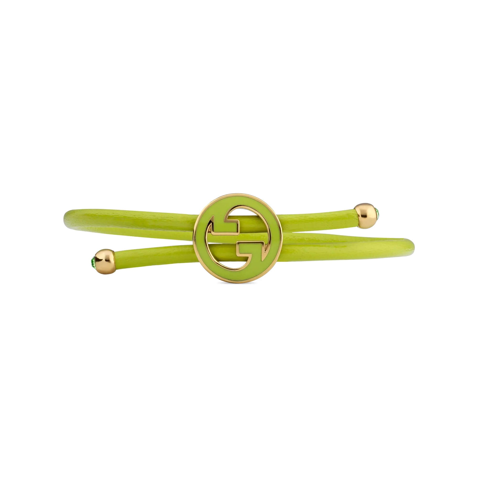 Gucci Bracelet With Enamel Round Interlocking G
