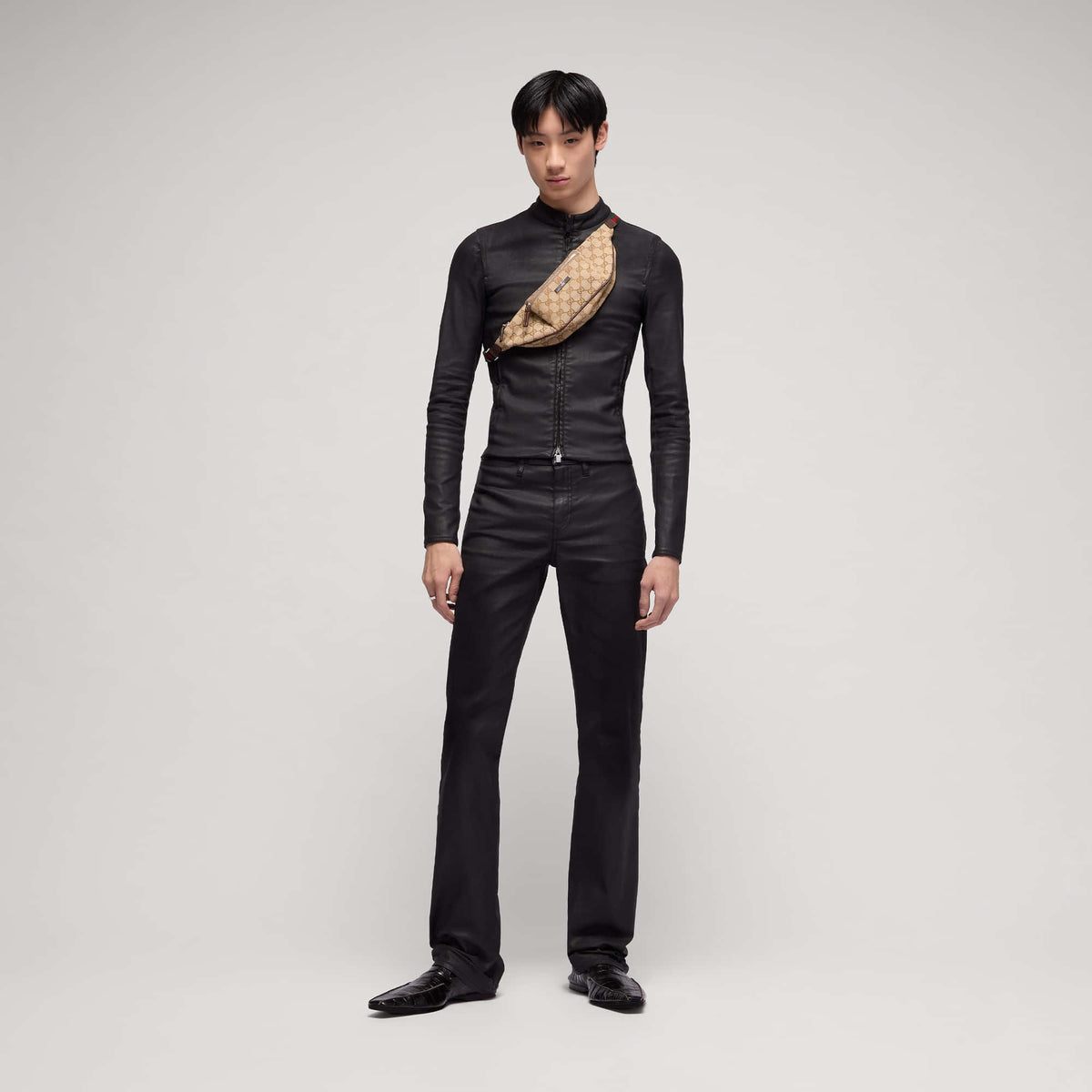 Gucci Coated Stretch Cotton Twill Pants