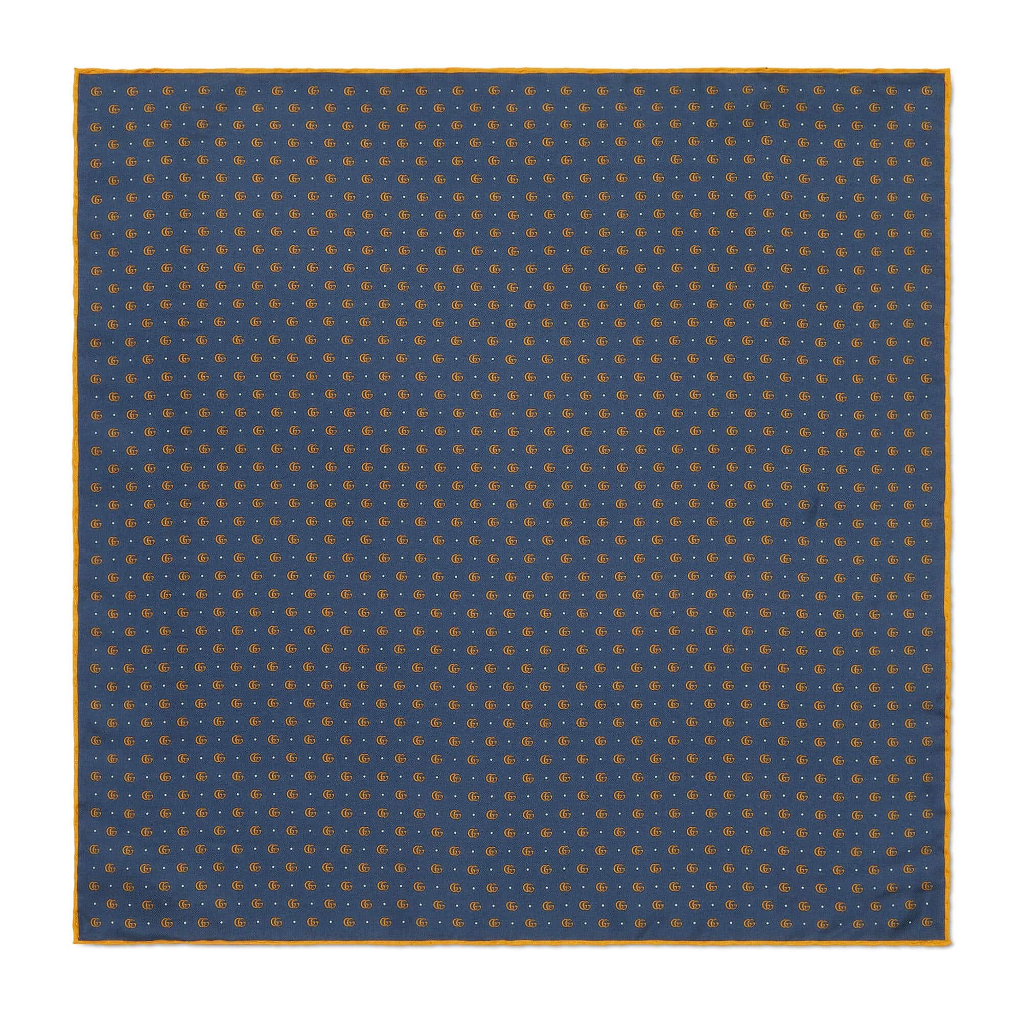 Gucci Double G And Polka Dot Silk Pocket Square