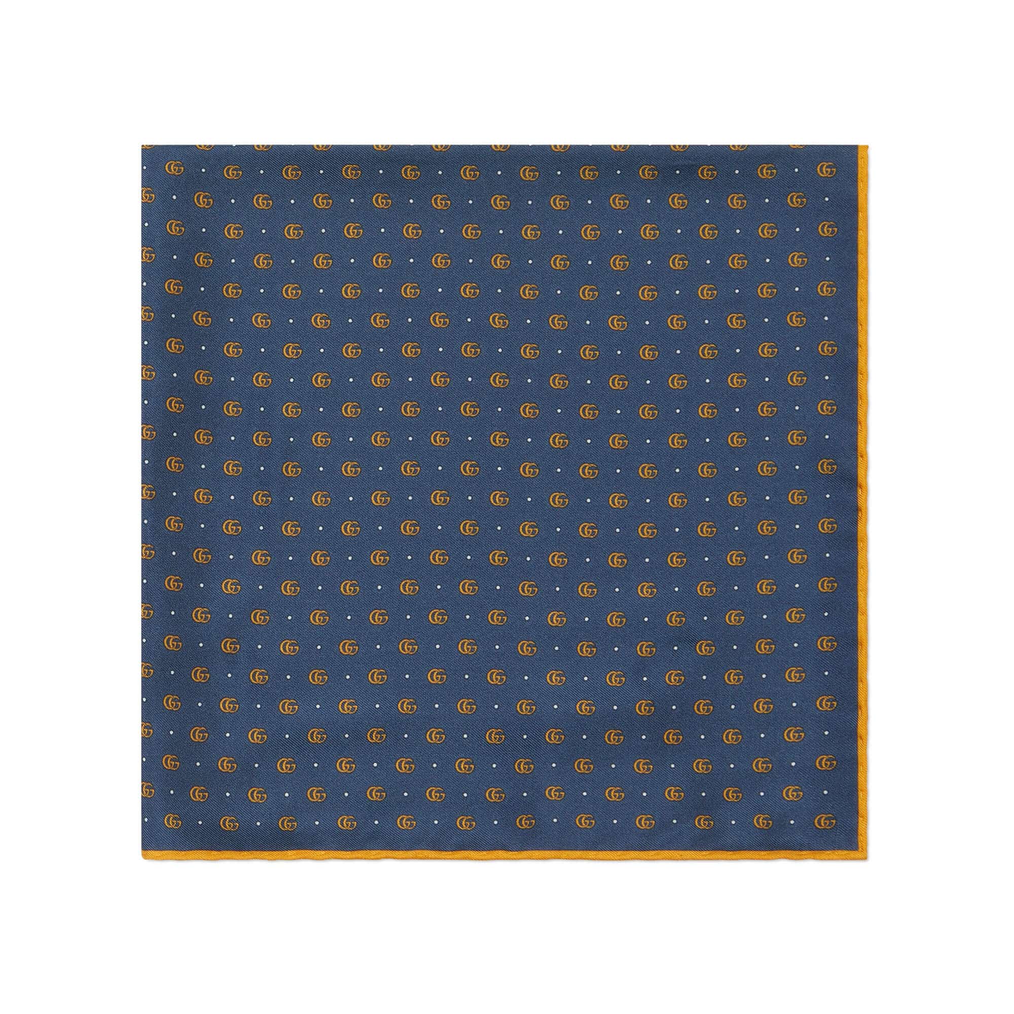 Gucci Double G And Polka Dot Silk Pocket Square