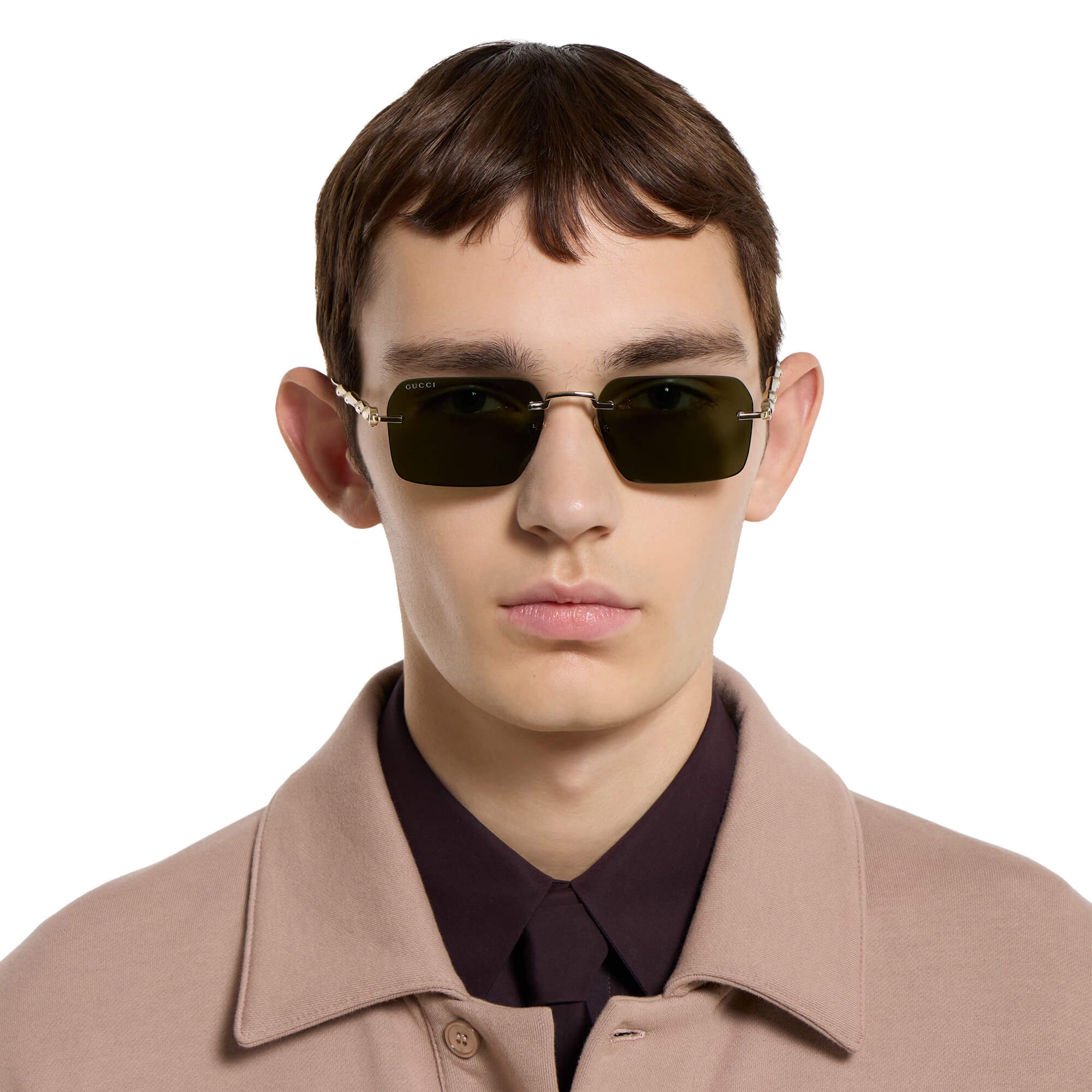 Gucci Frameless Rectangular Sunglasses