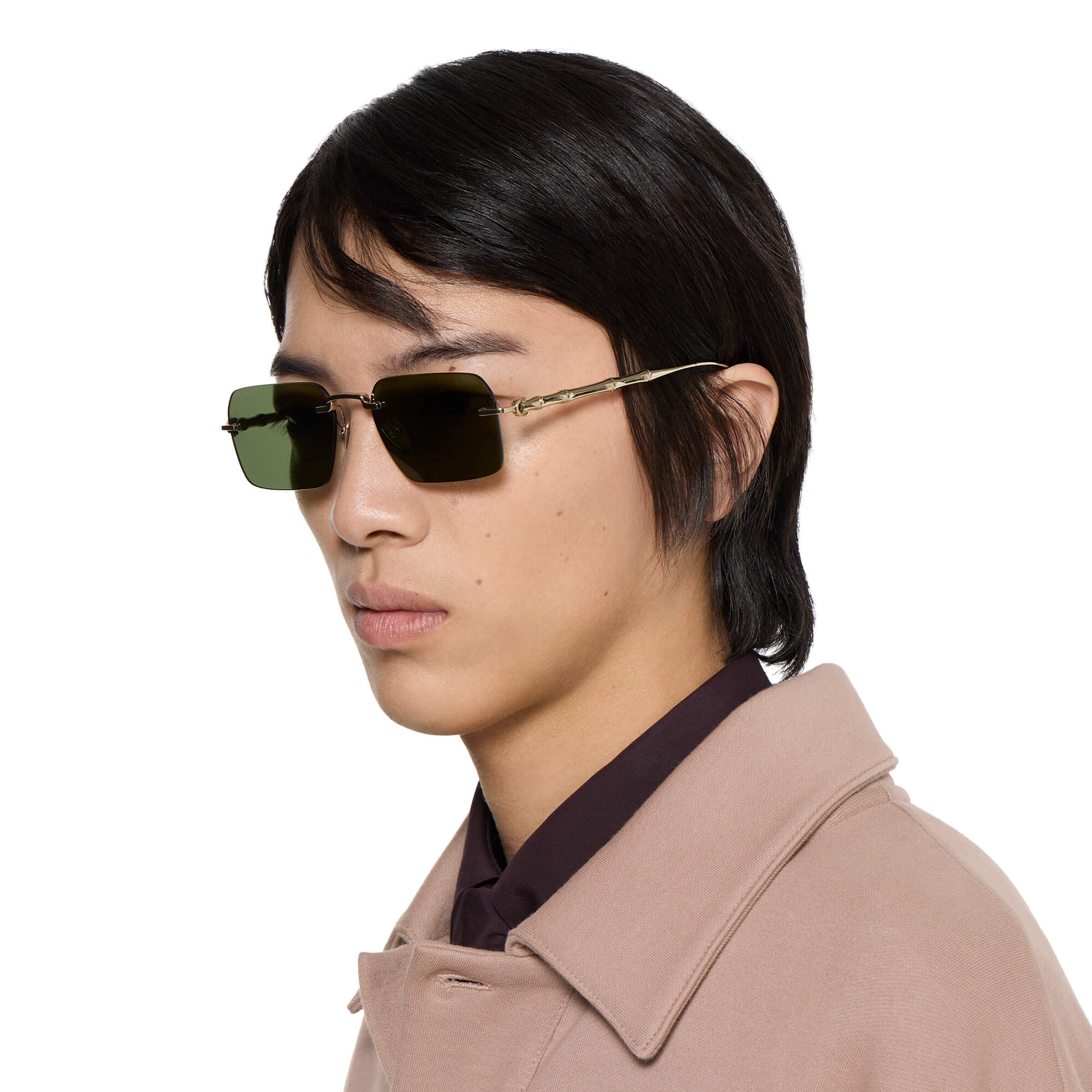 Gucci Frameless Rectangular Sunglasses