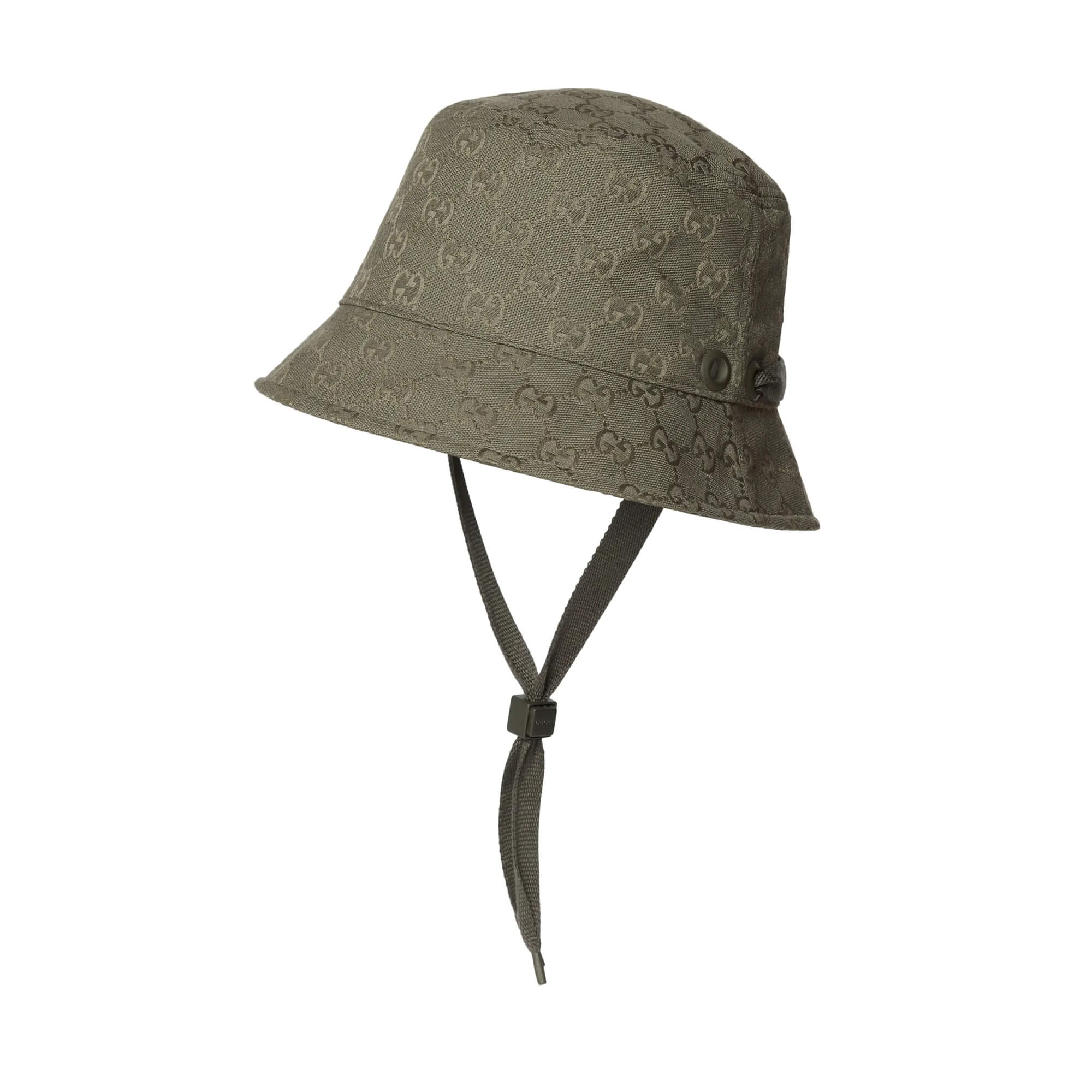 Gucci GG Canvas Bucket Hat With Tie