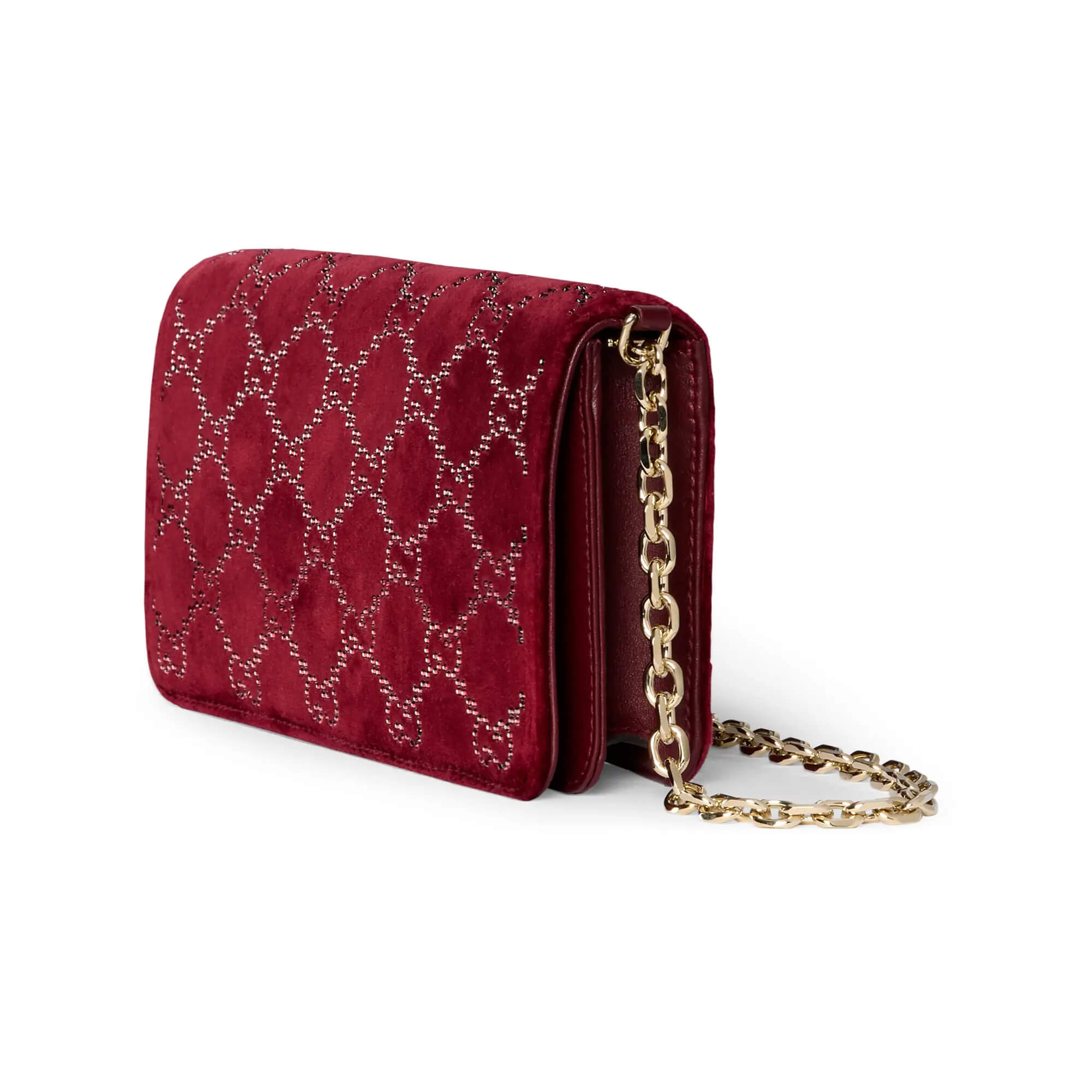 Gucci GG Crystals Wallet On Chain