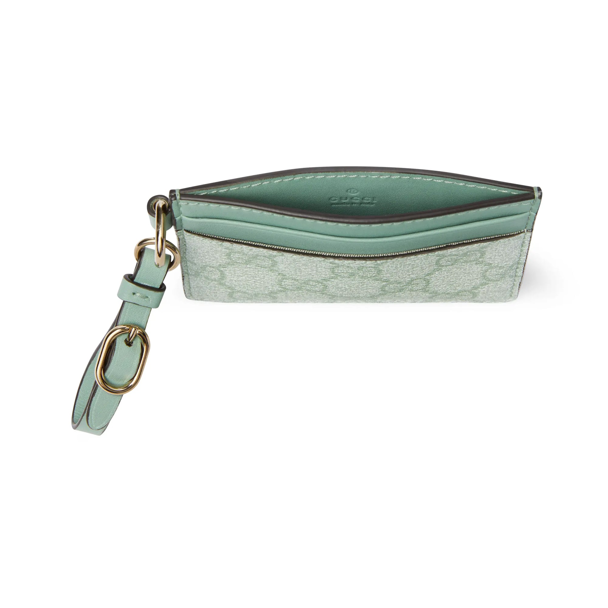 Gucci GG Emblem Card Case With Strap