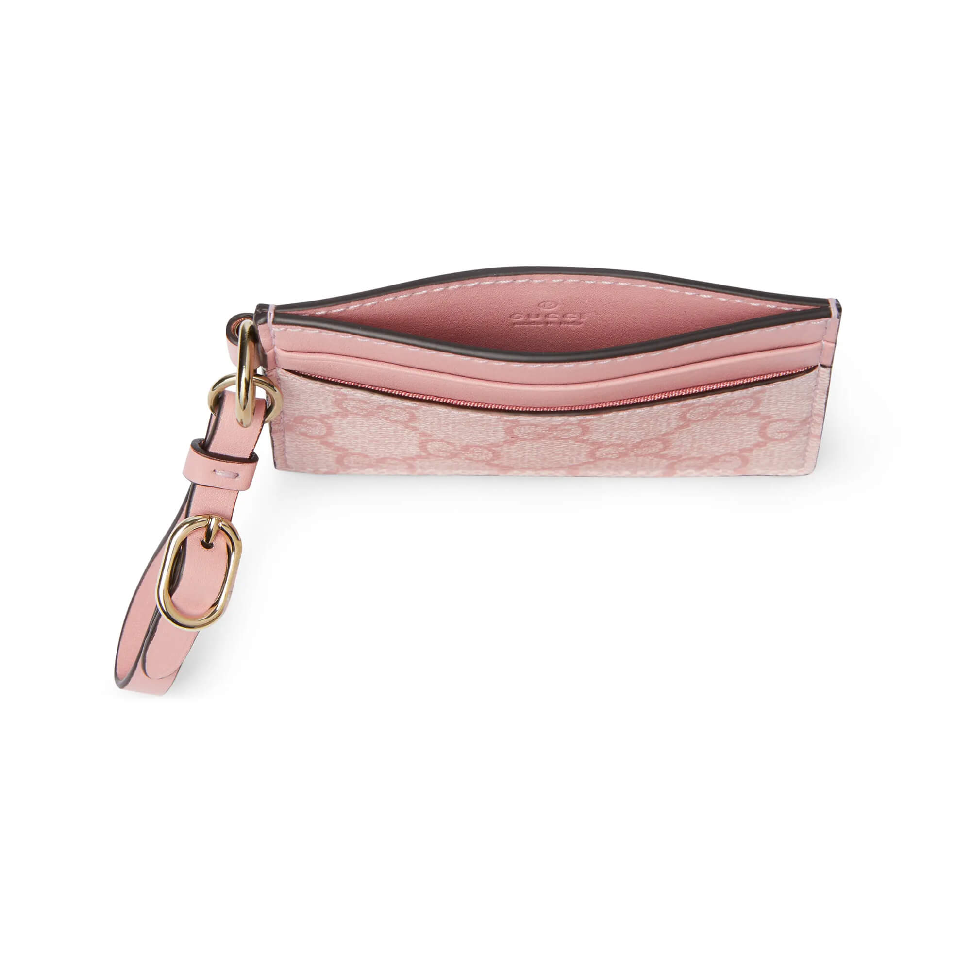 Gucci GG Emblem Card Case With Strap