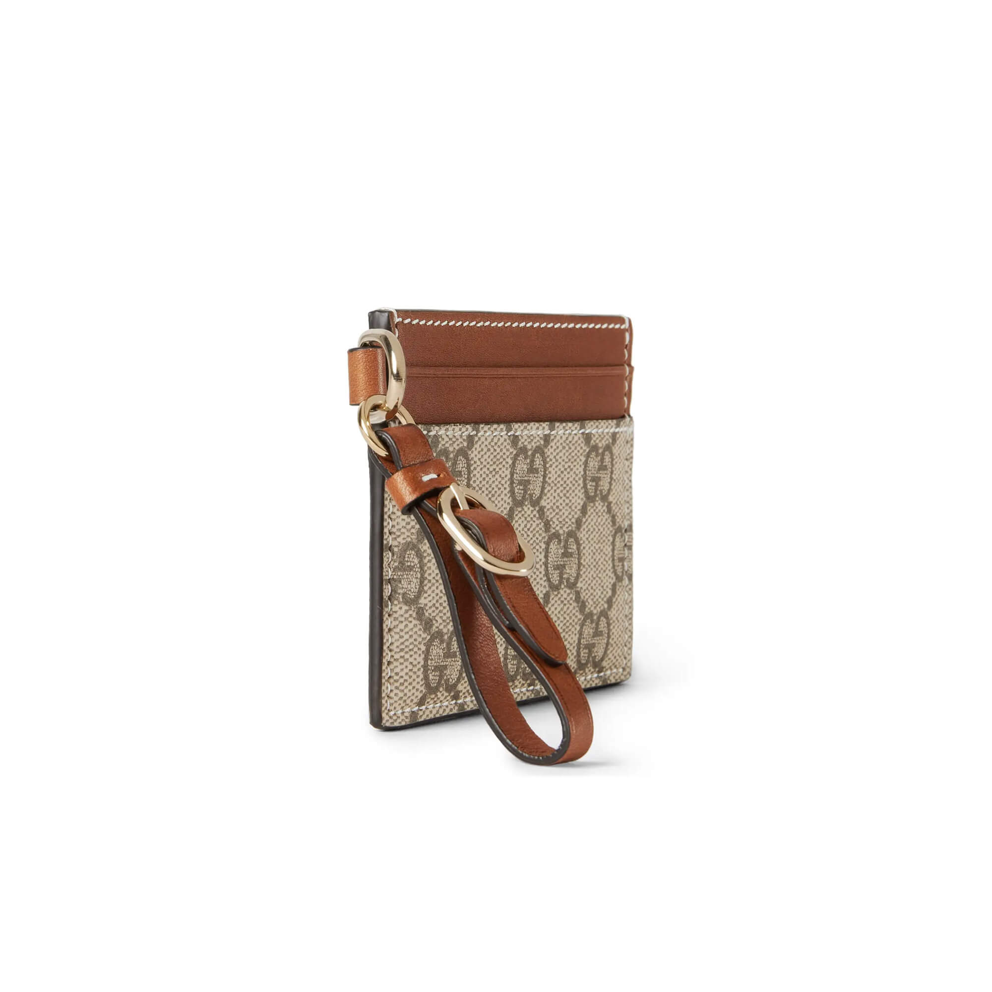 Gucci GG Emblem Card Case With Strap