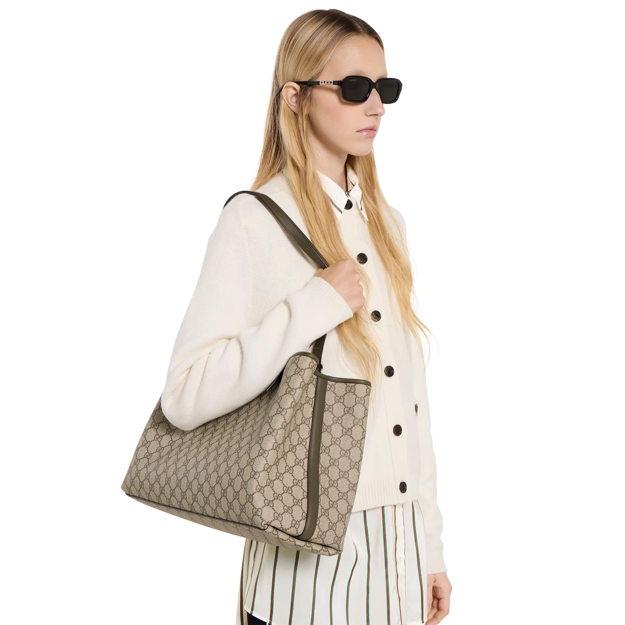 Gucci GG Emblem Large Tote Bag