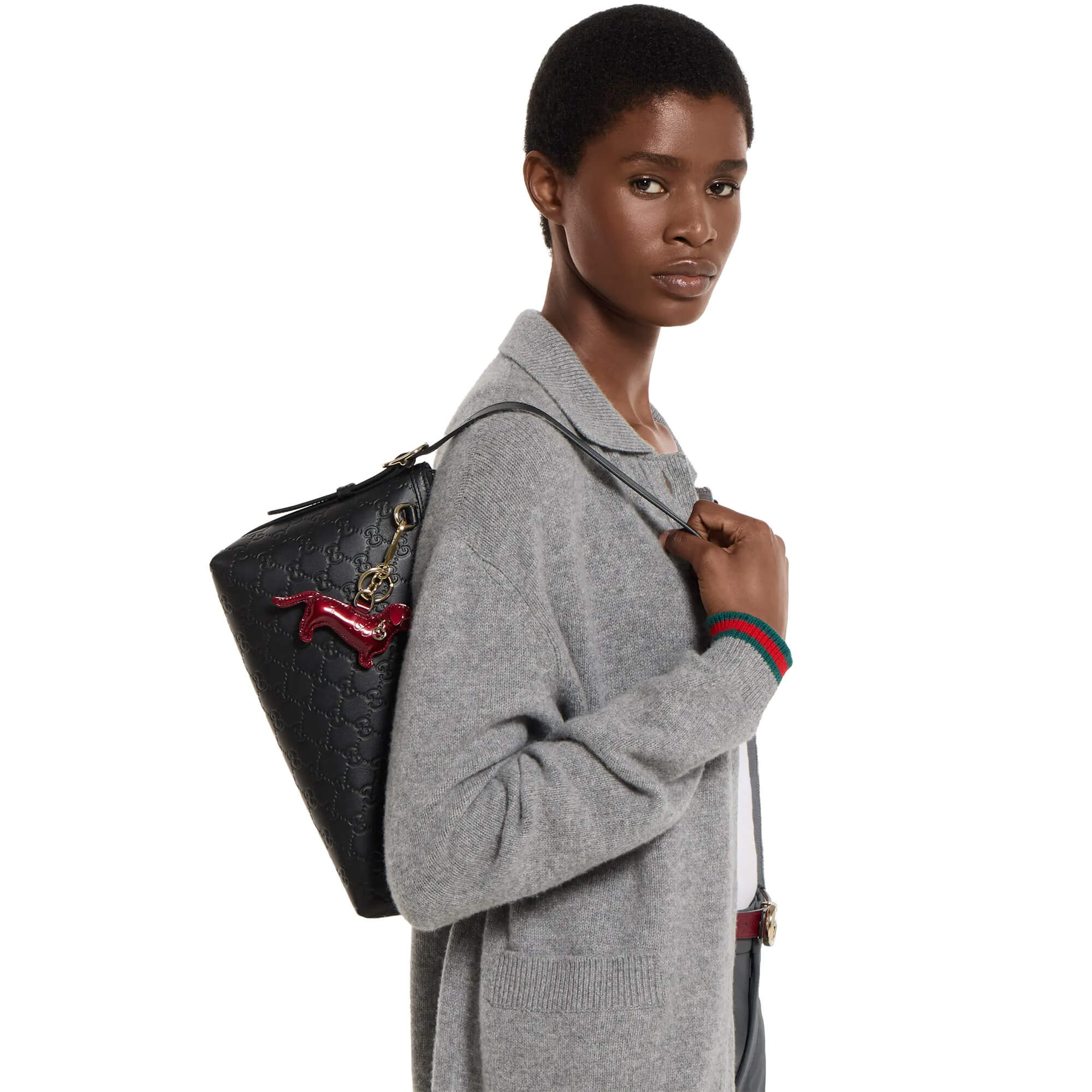Gucci GG Emblem Medium Shoulder Bag