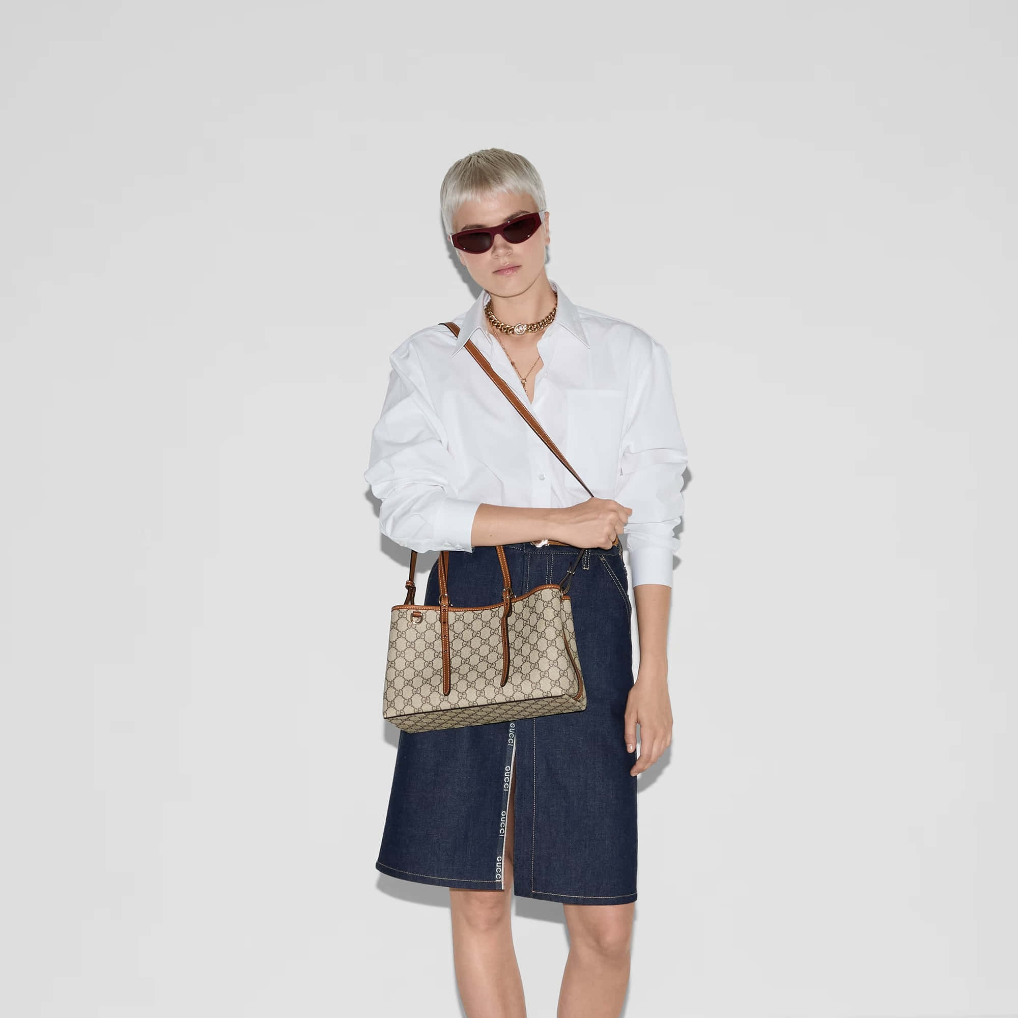 Gucci GG Emblem Small Tote Bag