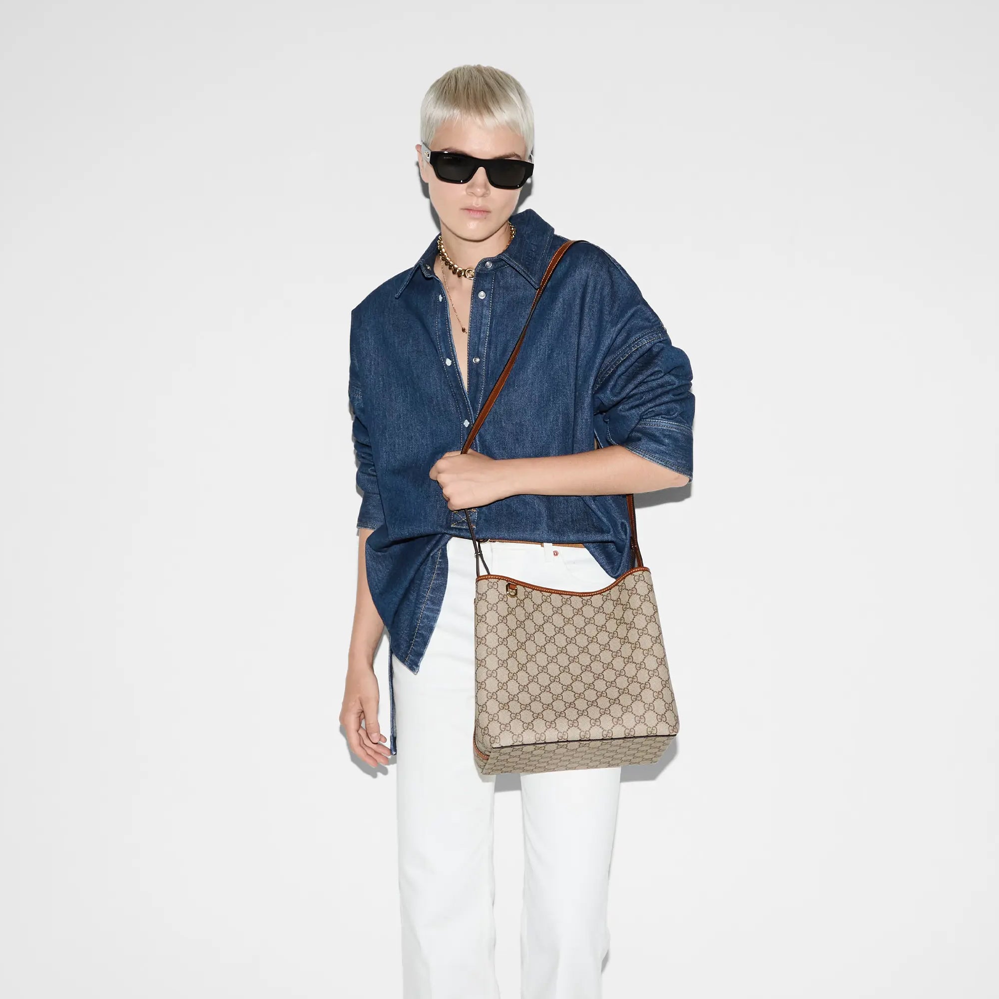 Gucci GG Emblem Small Shoulder Bag
