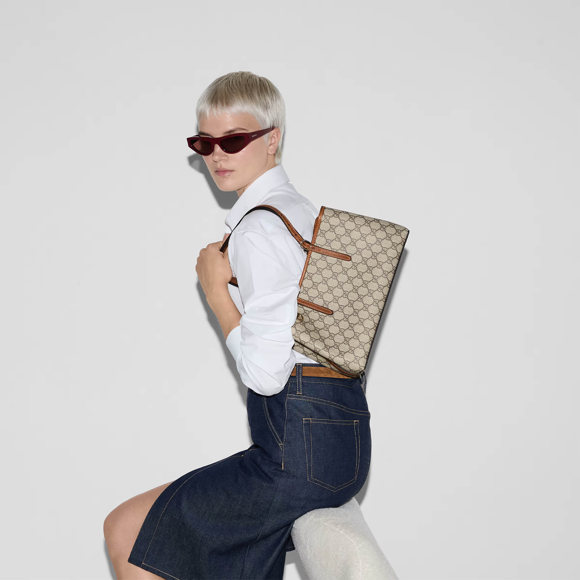 Gucci GG Emblem Small Tote Bag
