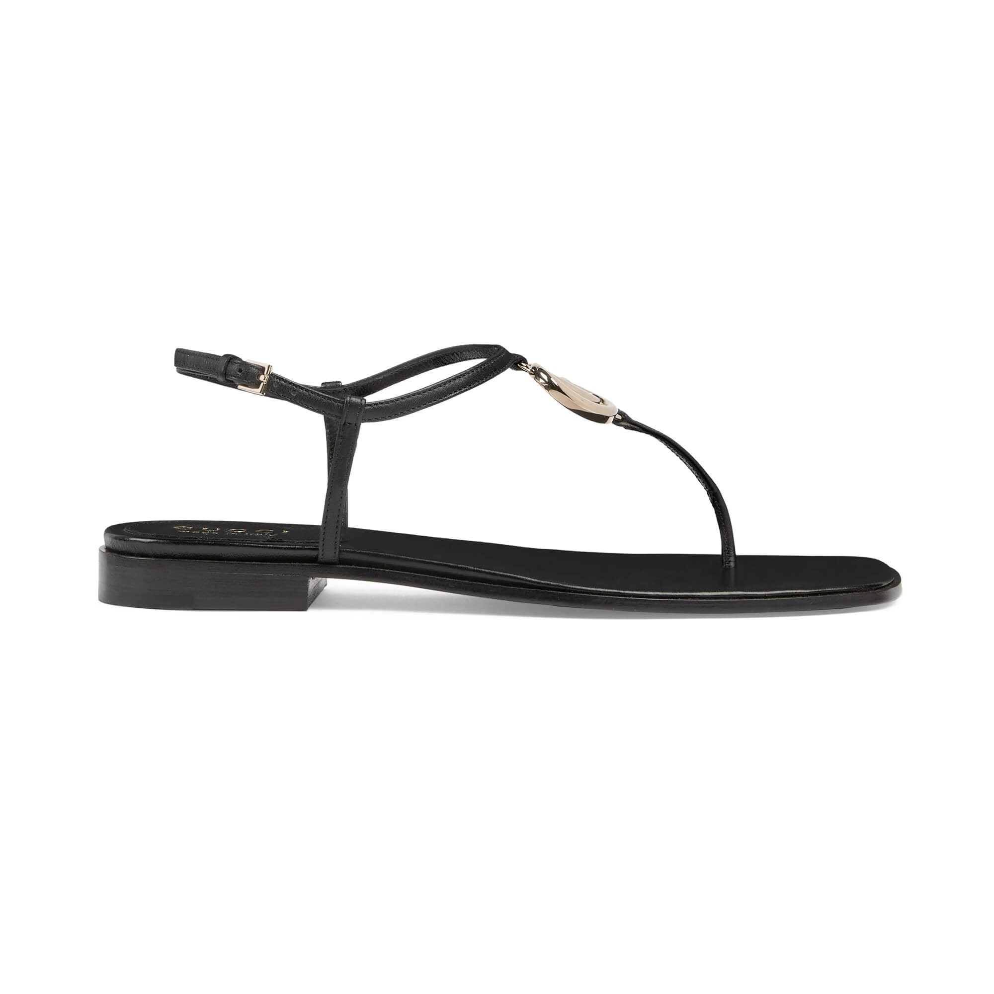 Gucci GG Leather Thong Sandals