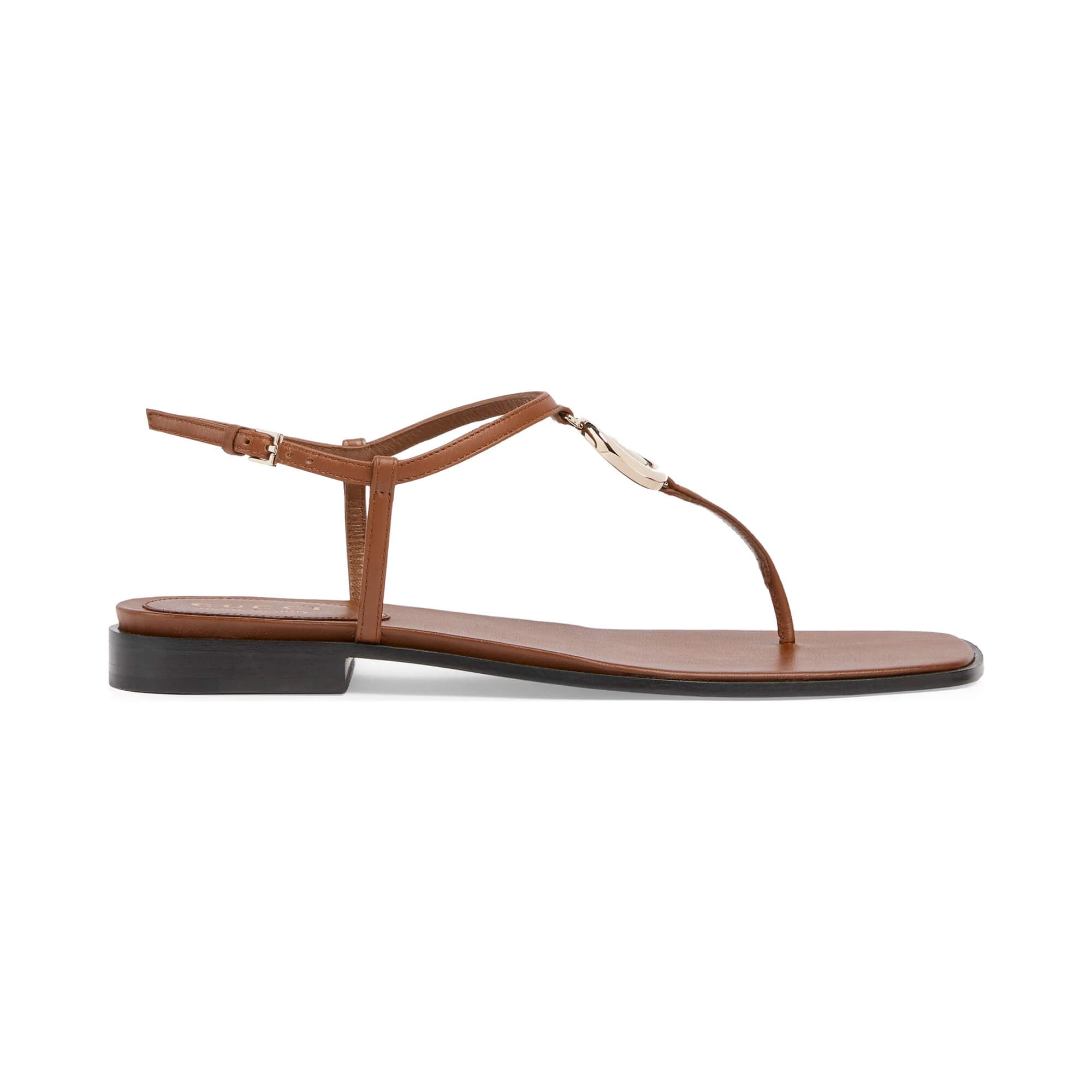 Gucci GG Leather Thong Sandals