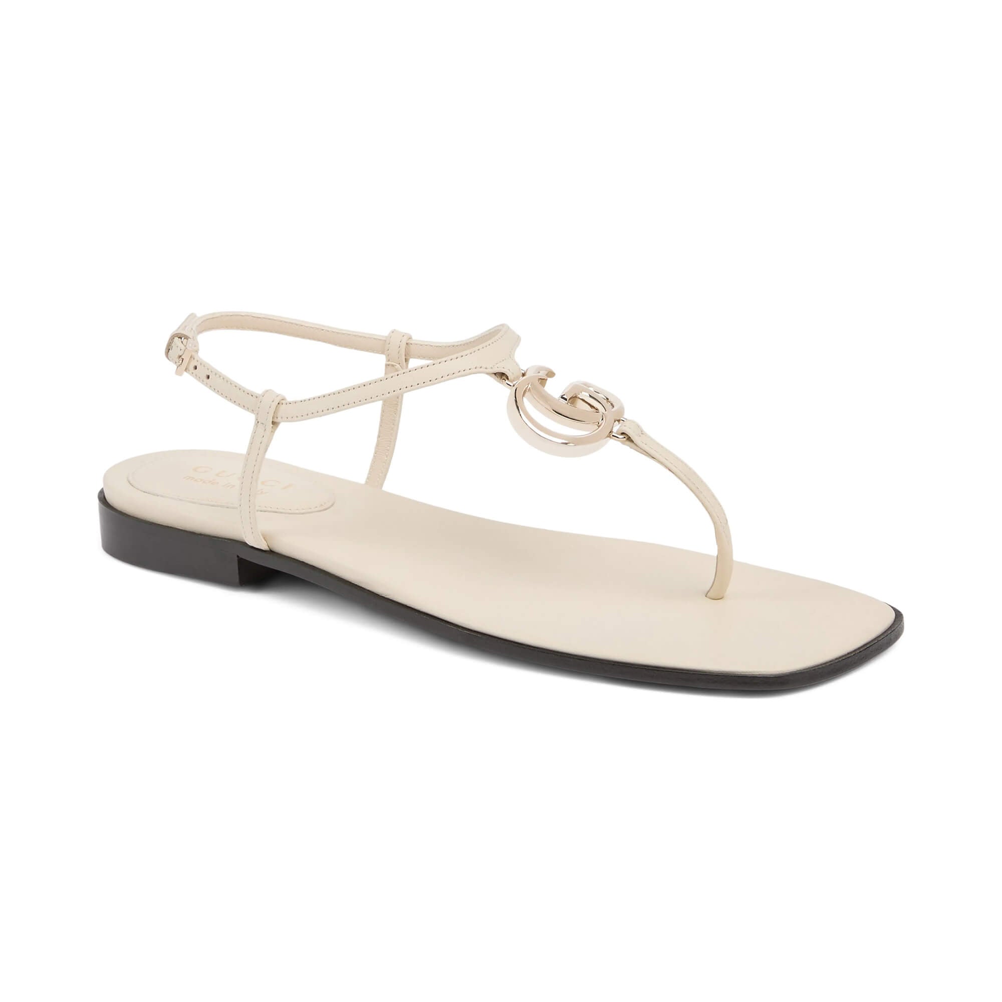Gucci GG Leather Thong Sandals