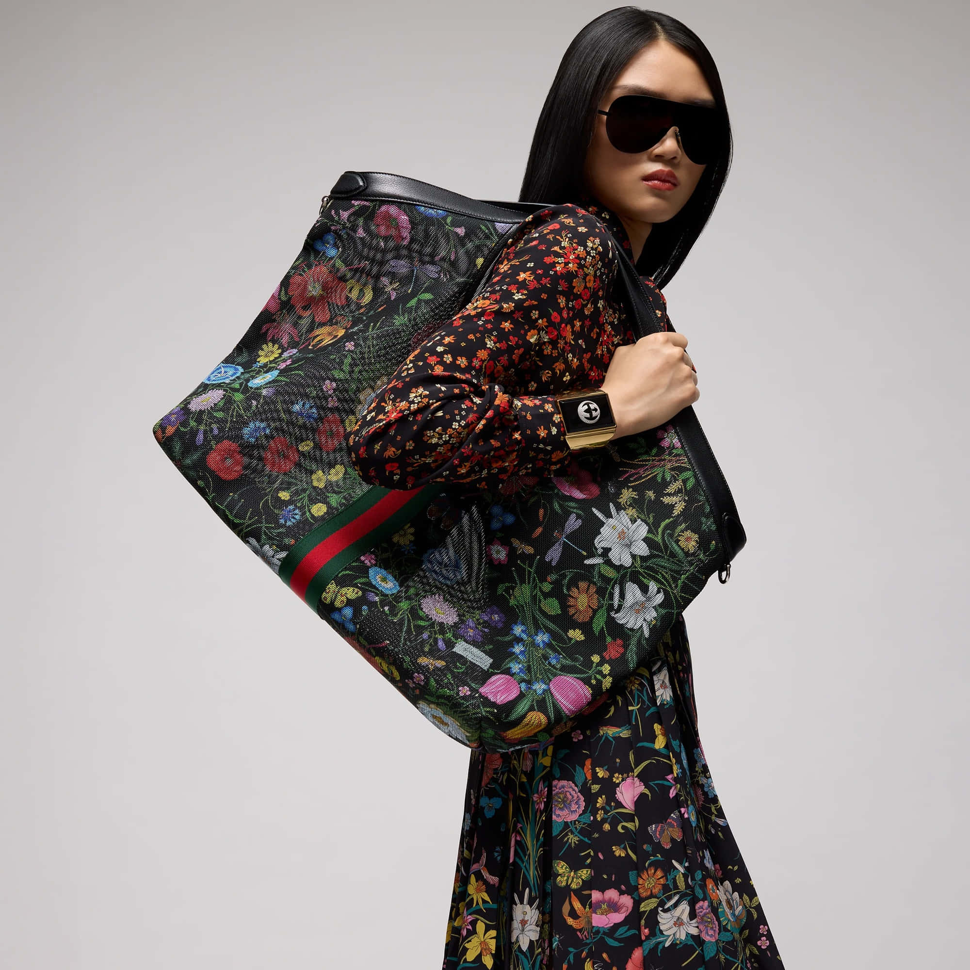 Gucci Giglio Flora Large Tote Bag
