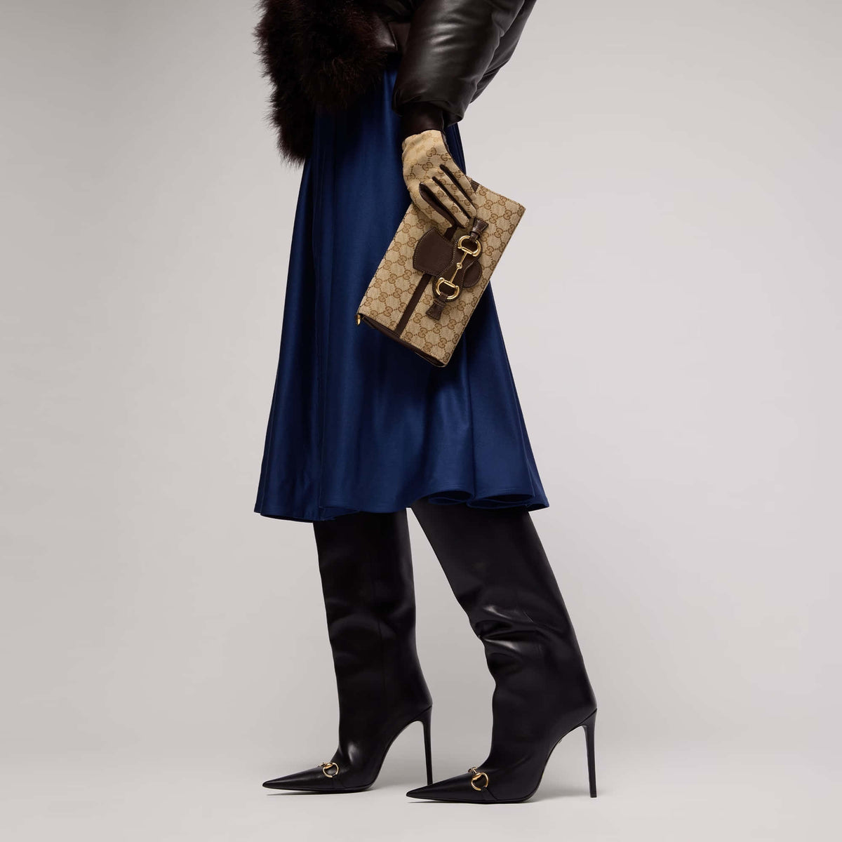 Gucci Horsebit Ristretto Medium Shoulder Bag