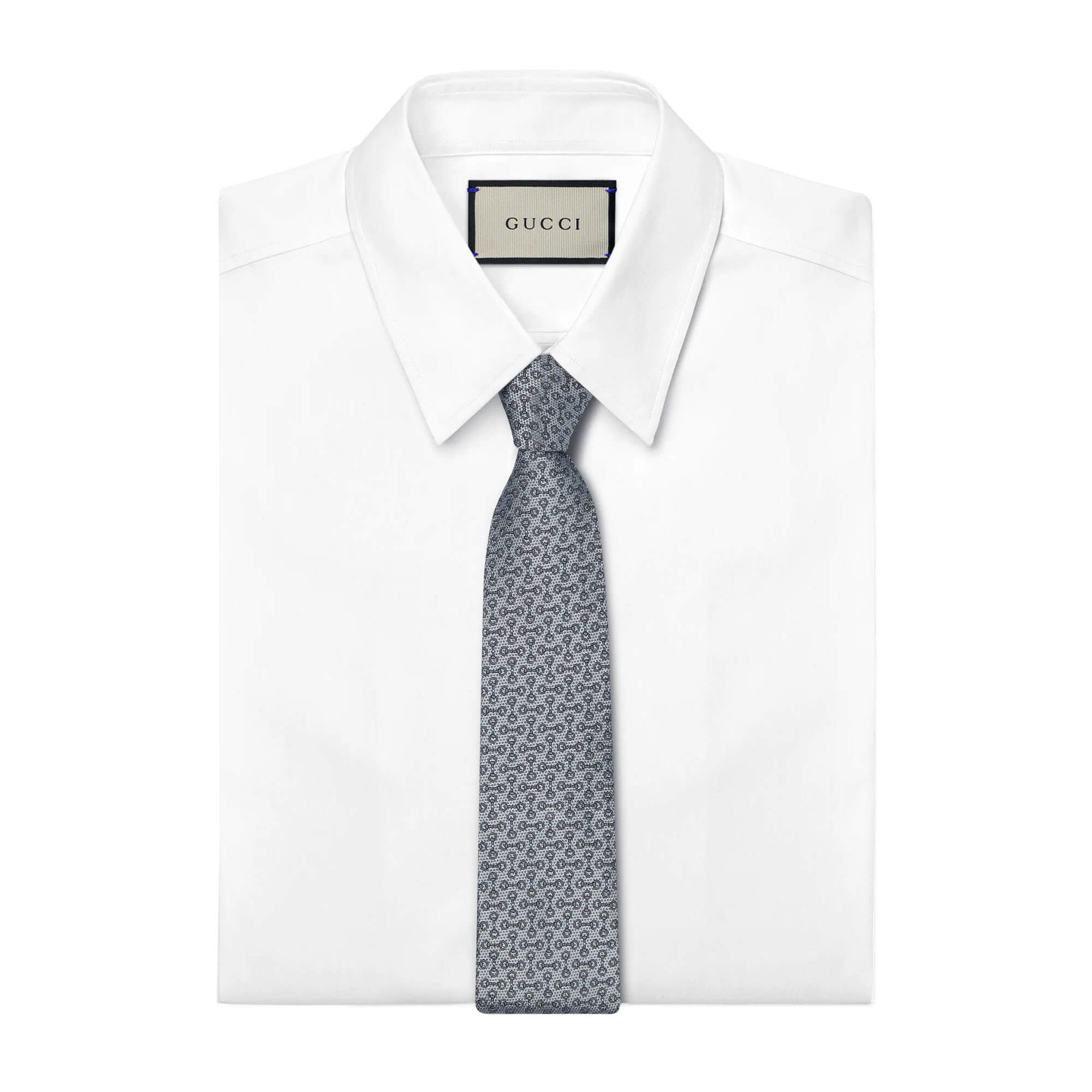 Gucci Horsebit Silk Jacquard Tie