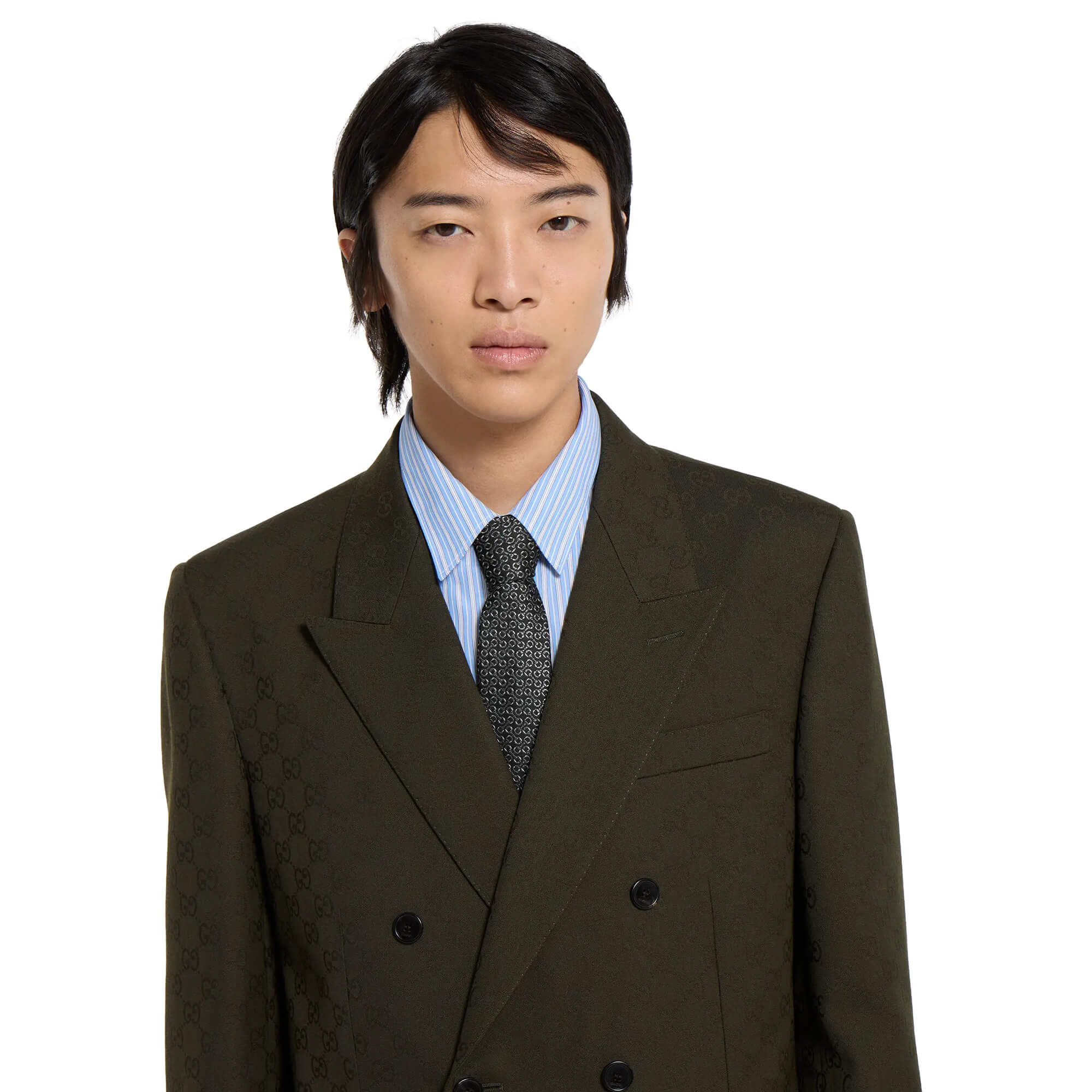 Gucci Horsebit Silk Jacquard Tie