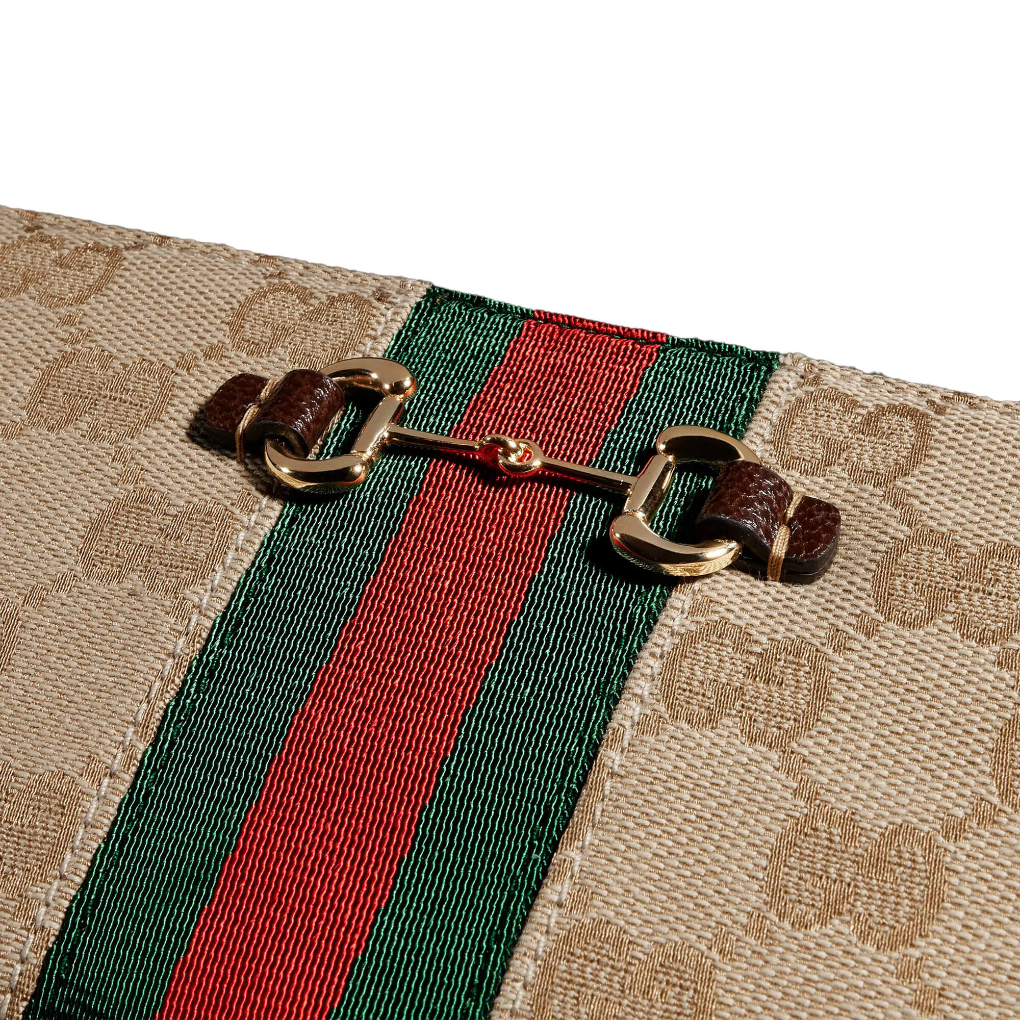 Gucci Horsebit Web Zip Around Wallet