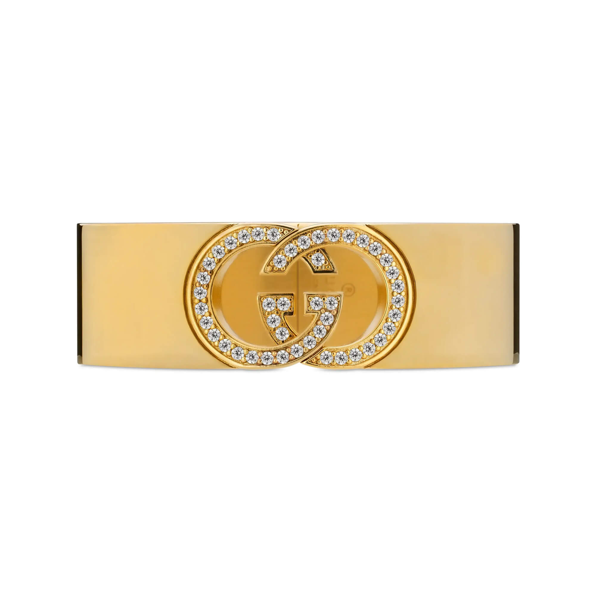 Gucci Interlocking Crystal Cuff Bracelet