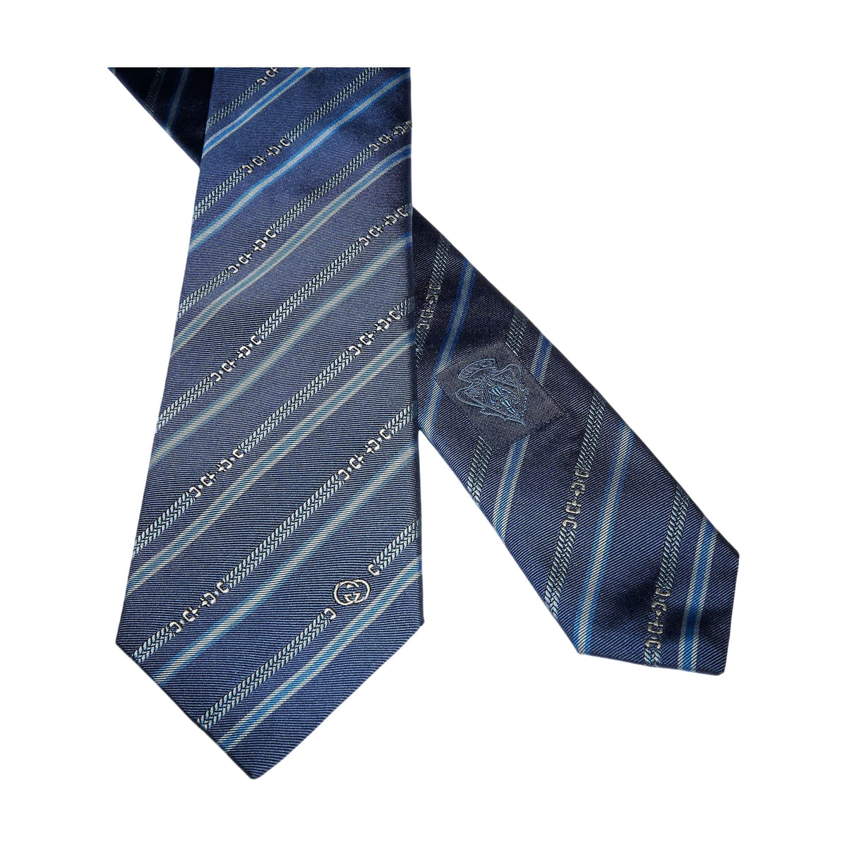 Gucci Interlocking G Horsebit Belt Silk Tie