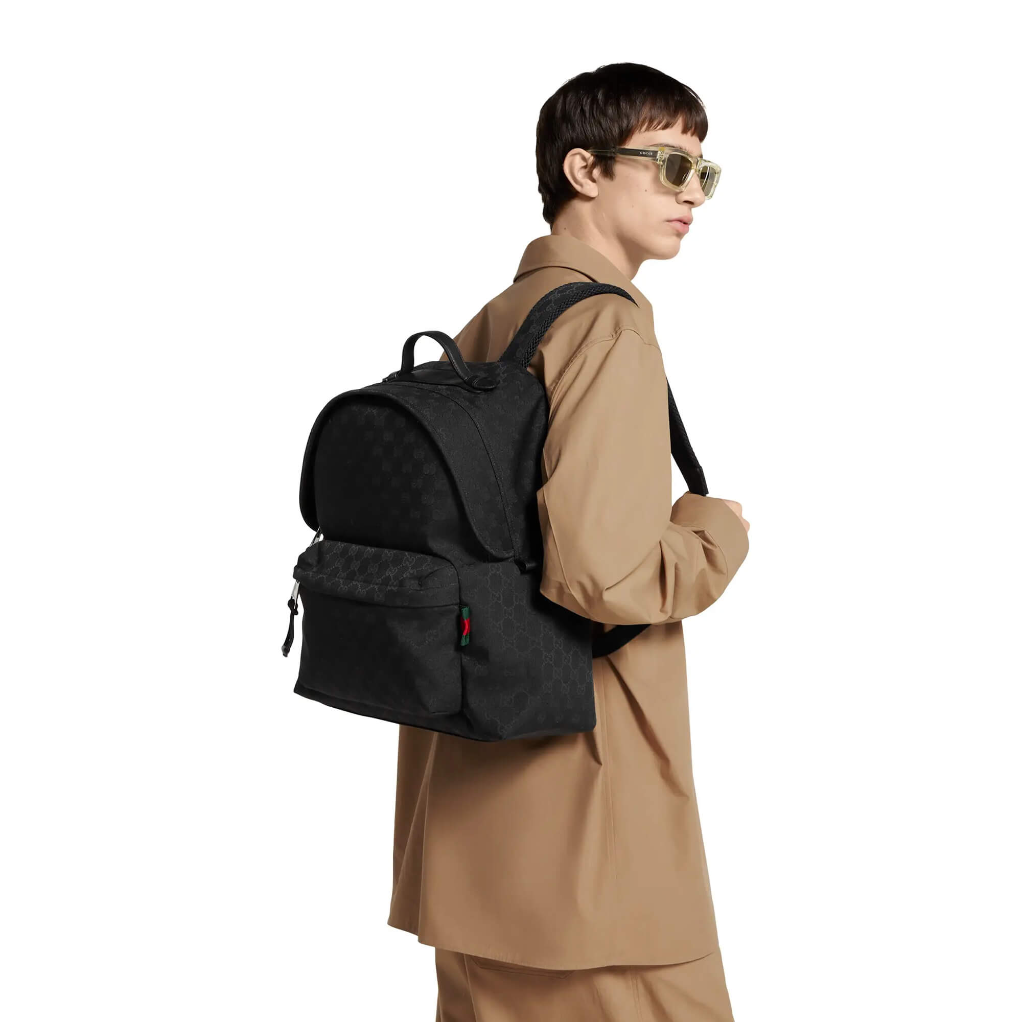 Gucci Medium GG Backpack With Web