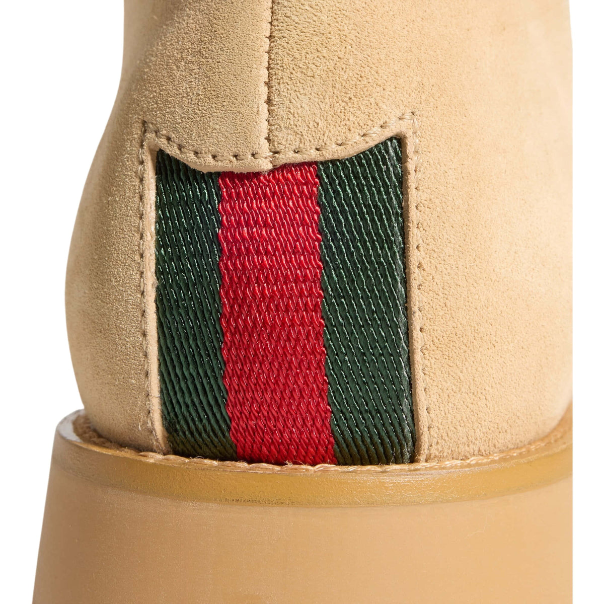 Gucci Men's Lace-up Ankle Boots With Web Stripe