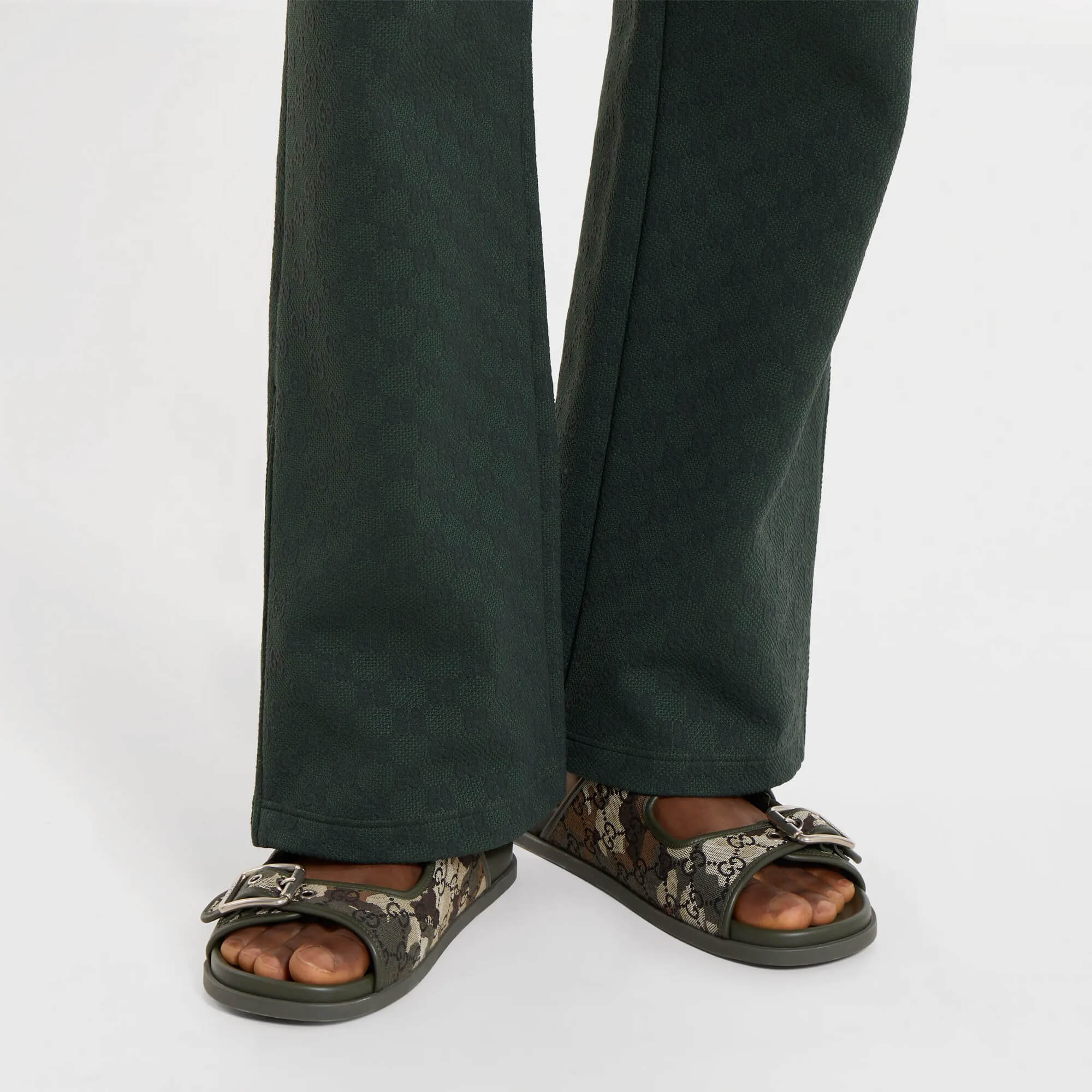 Gucci Men's Slide Sandal With Buckles