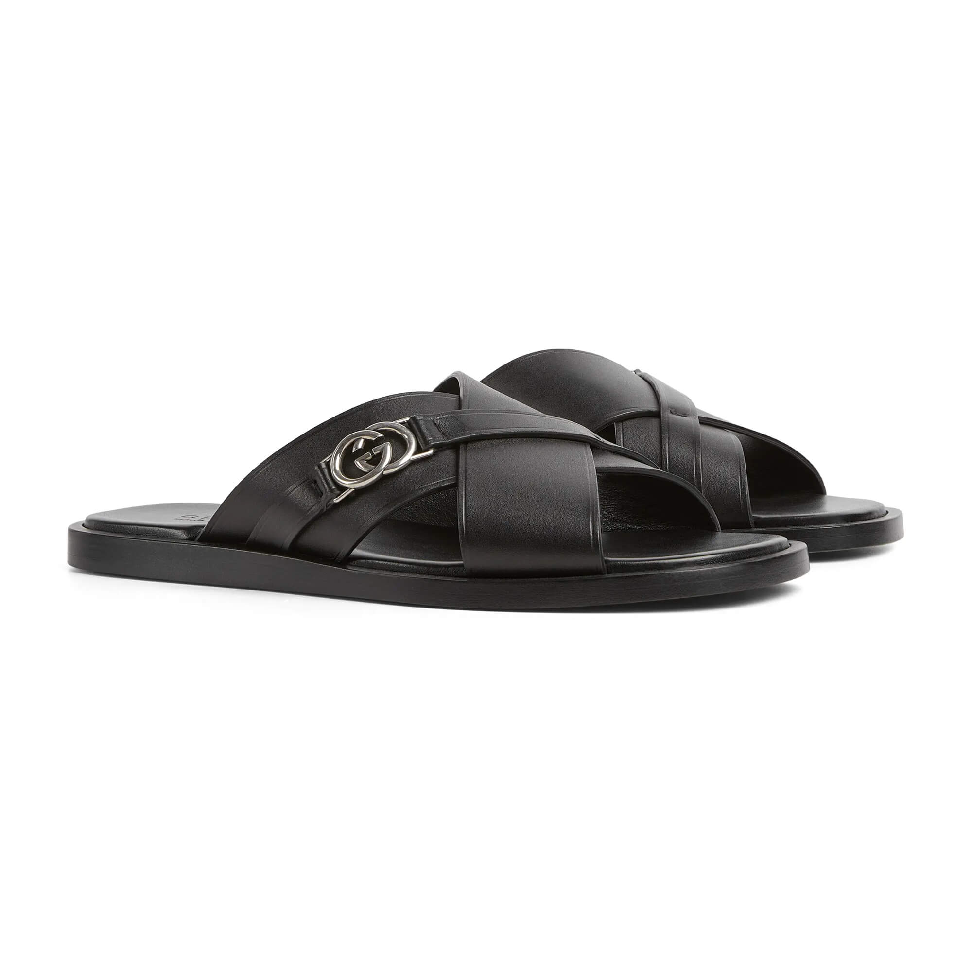 Gucci Men's Slide Sandal With Interlocking G
