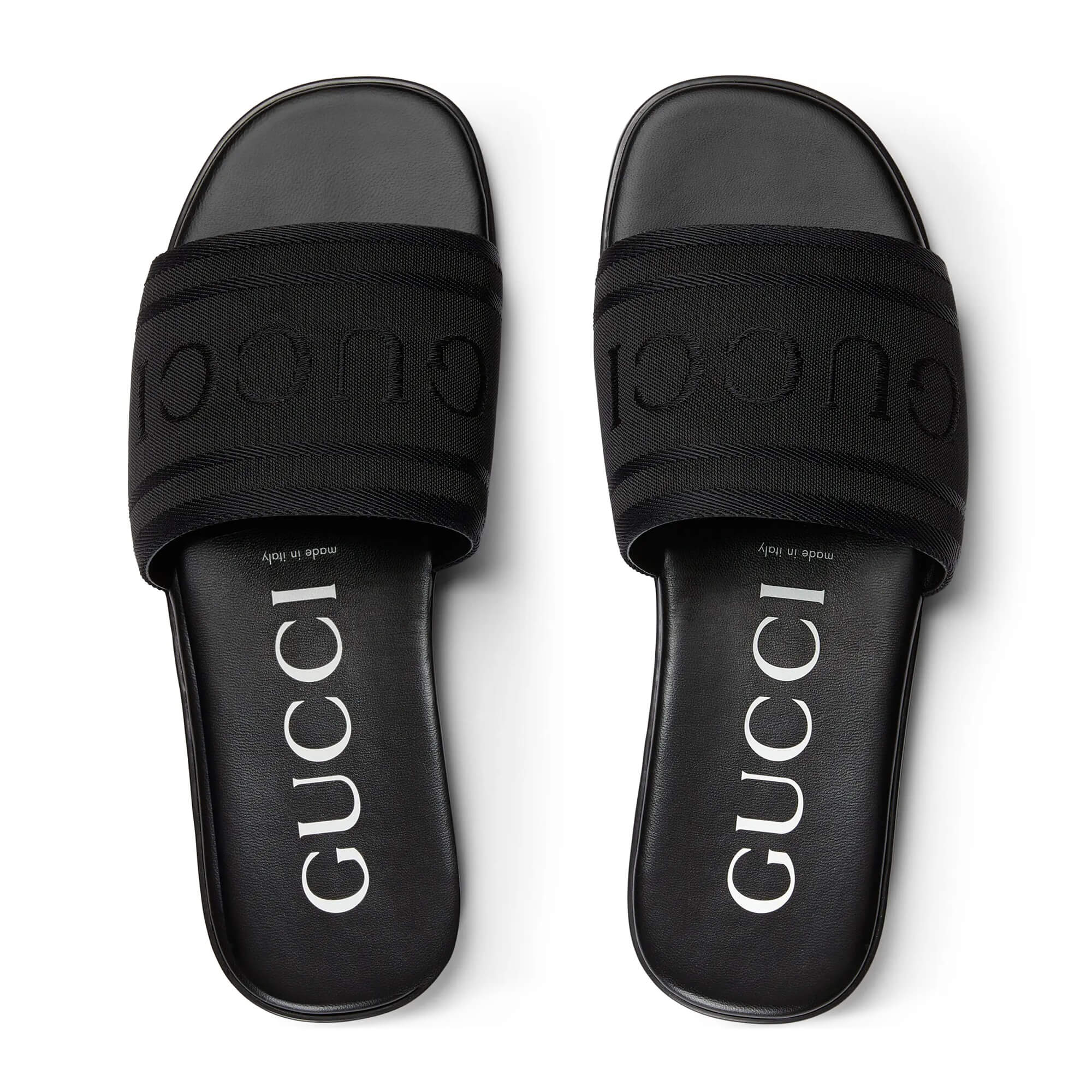 Gucci Men's Slide Sandal With Tonal Logo