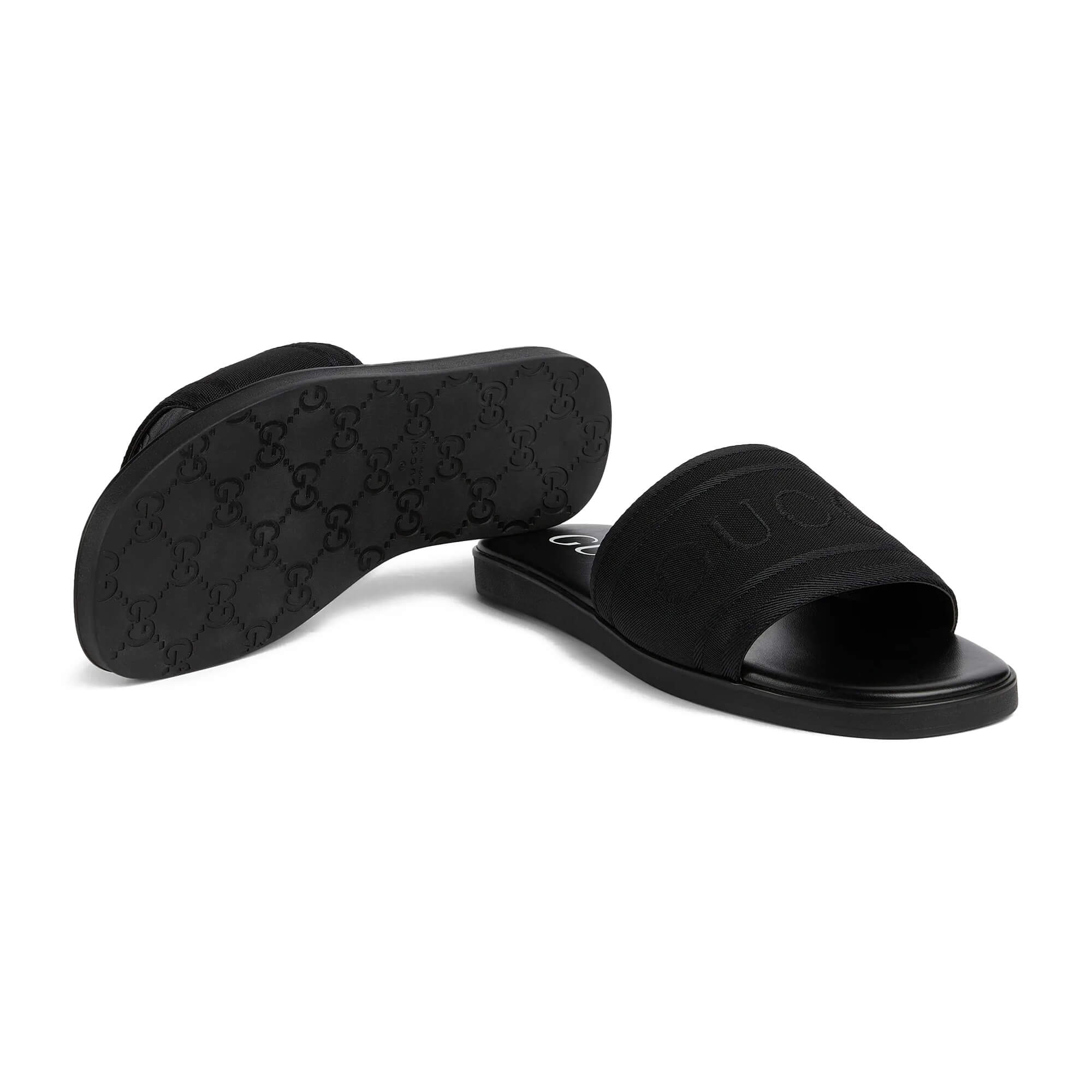 Gucci Men's Slide Sandal With Tonal Logo