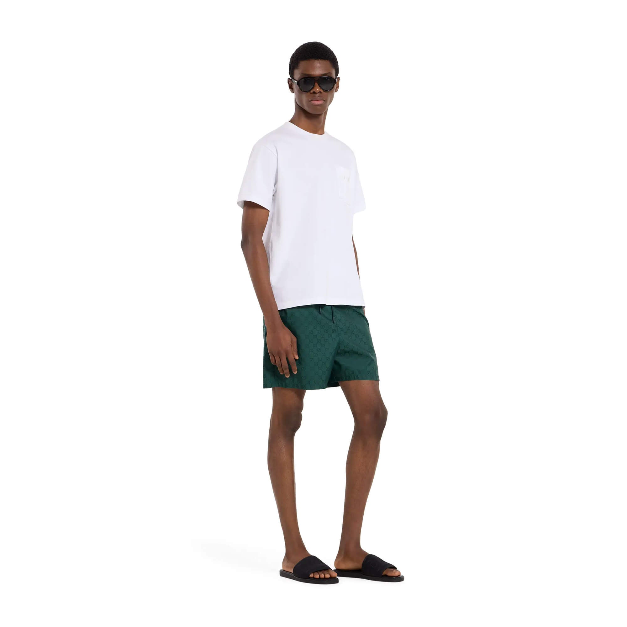 Gucci Men's Slide Sandal With Tonal Logo
