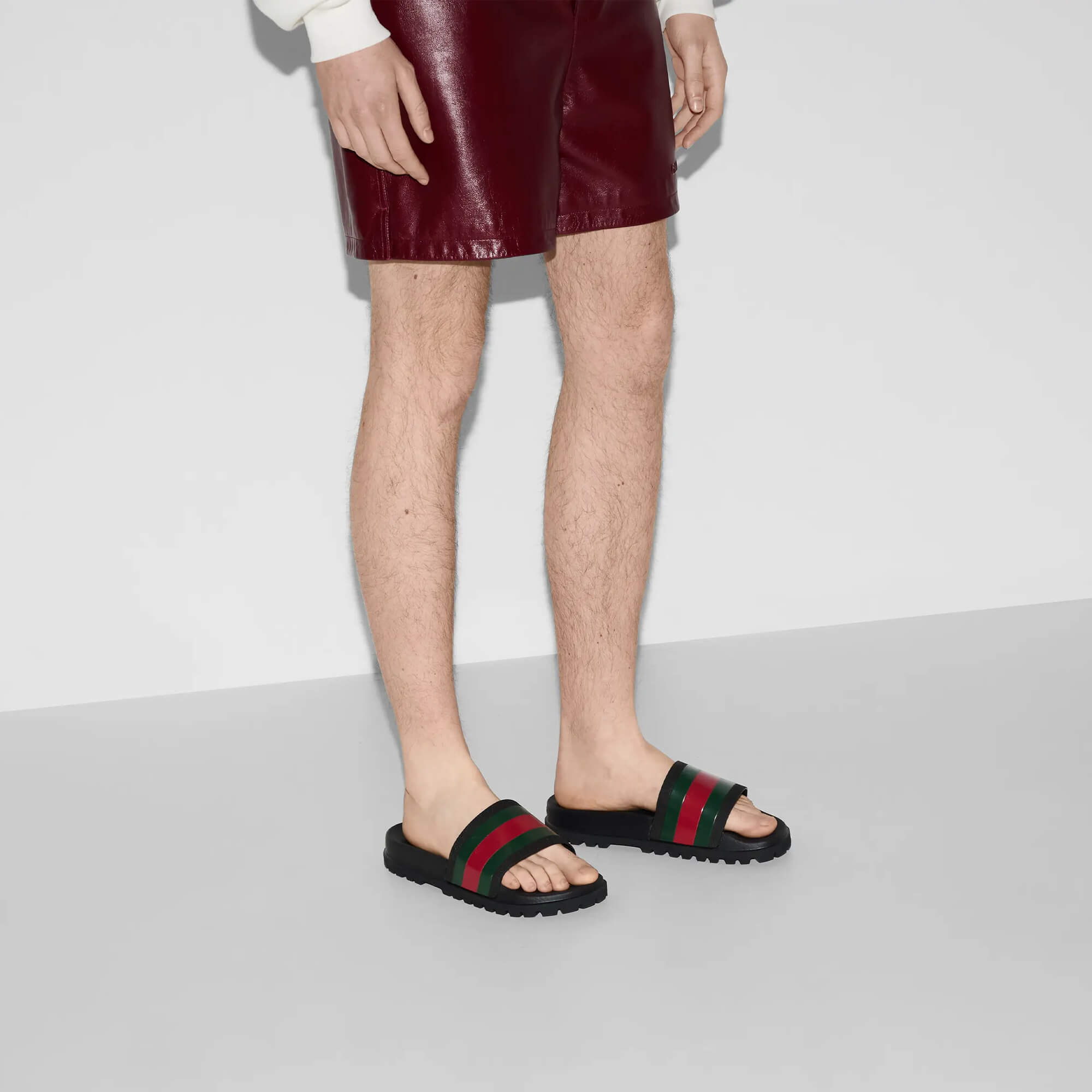 Gucci Men's Slide Sandal With Web