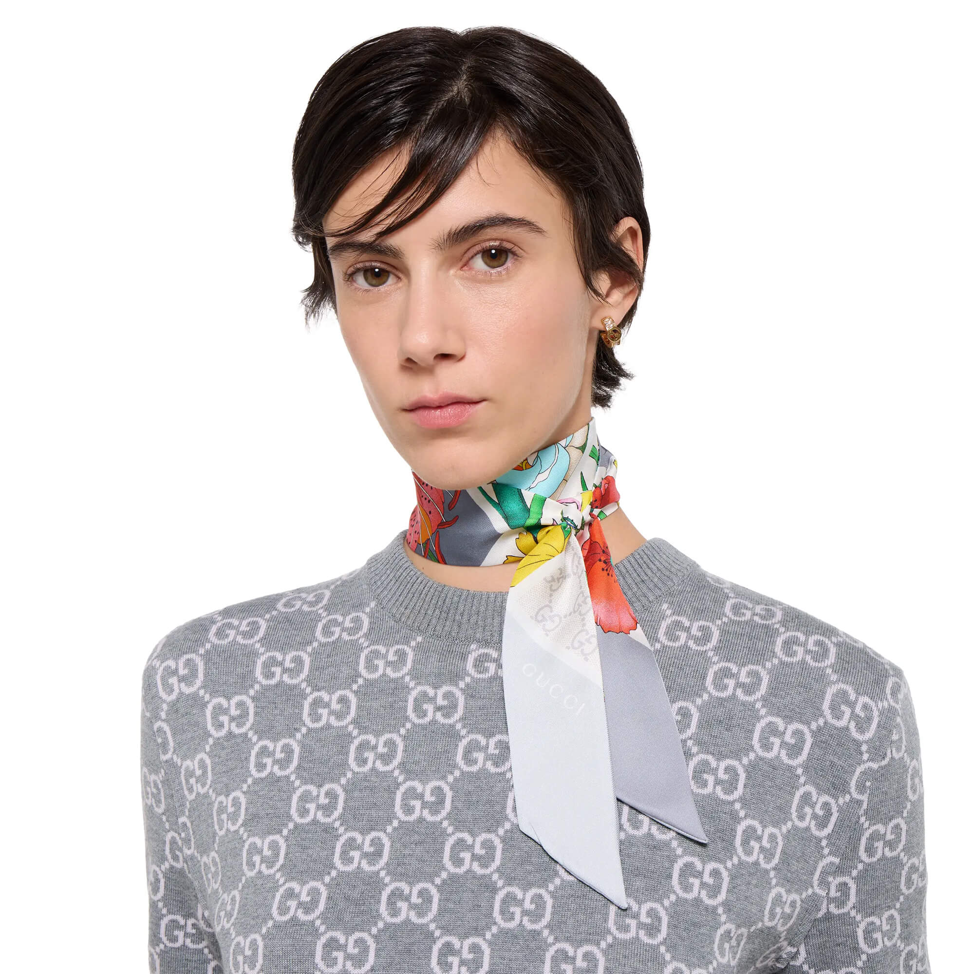Gucci Printed Silk Ribbon