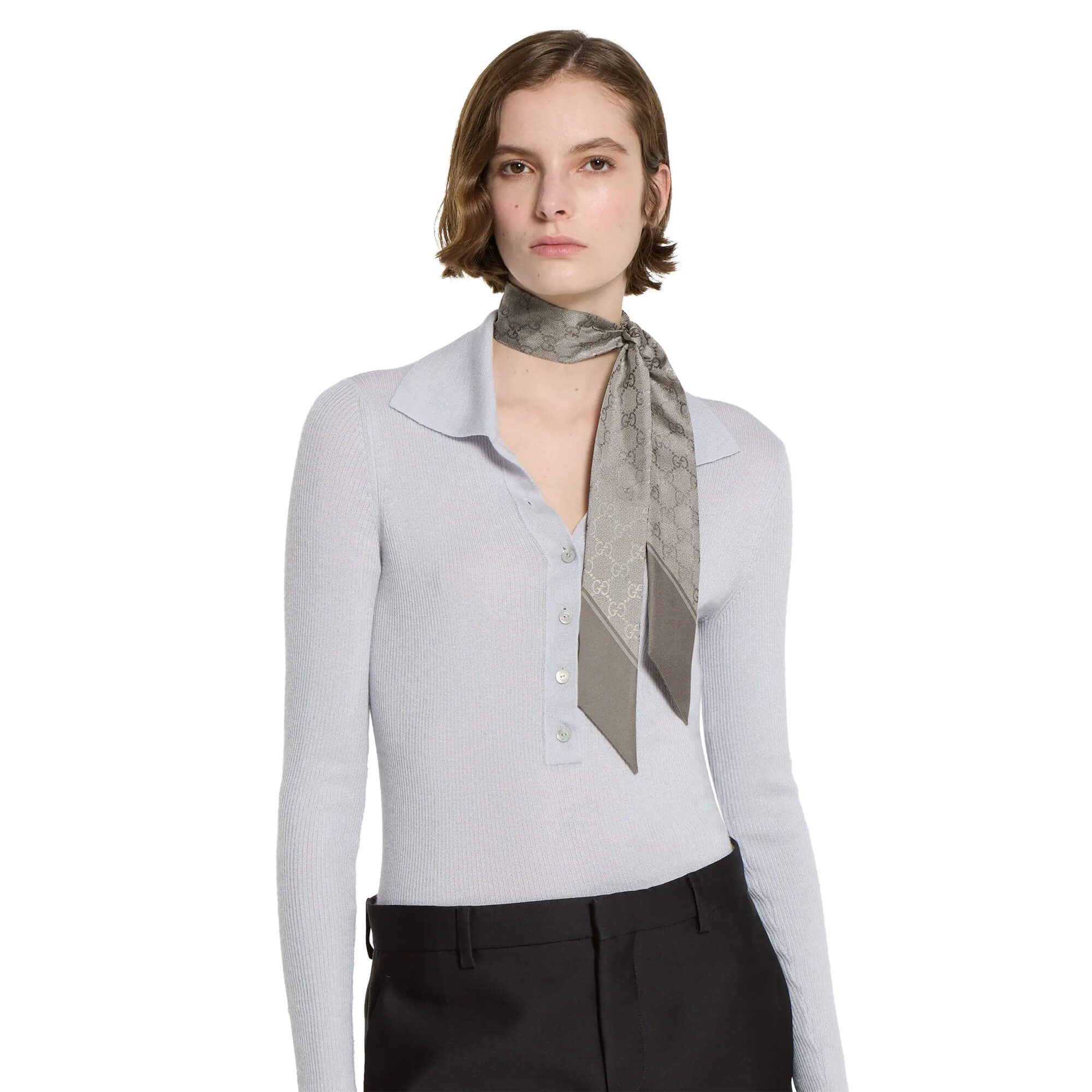 Gucci Printed Silk Ribbon