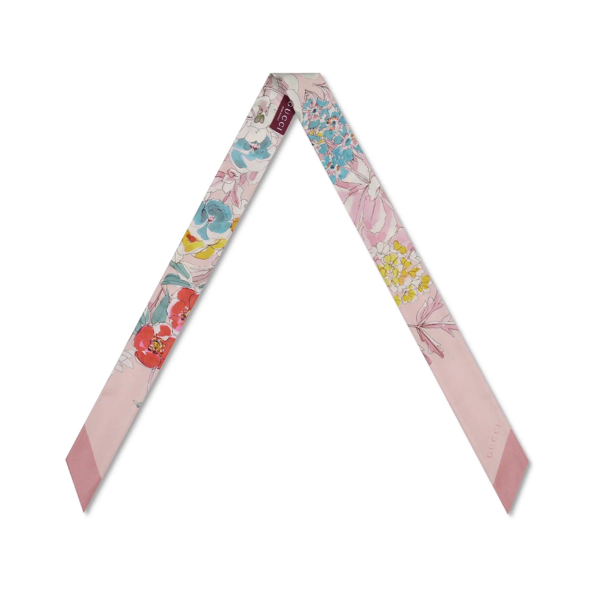 Gucci Printed Silk Twill Neck Bow