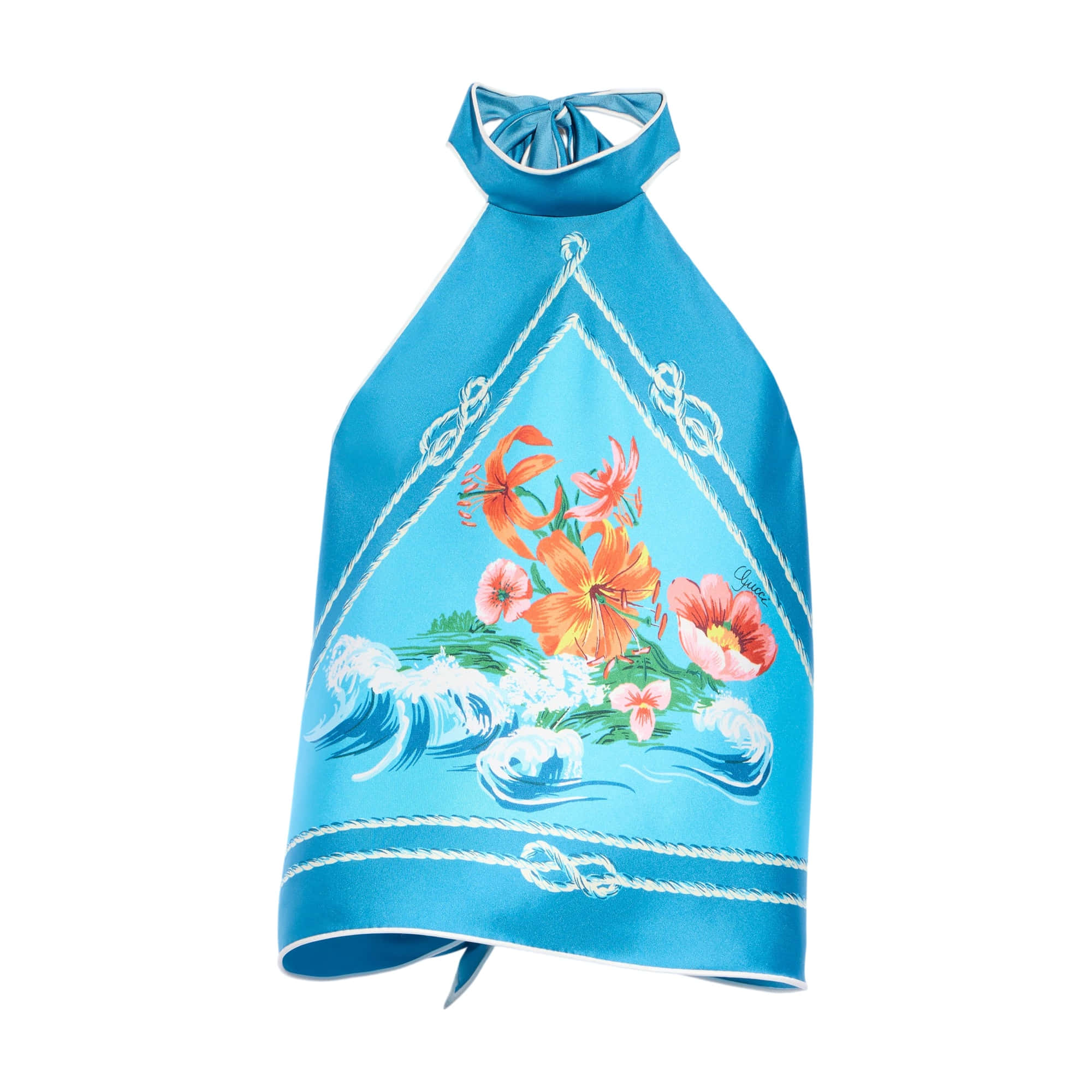 Gucci Printed Silk Twill Top