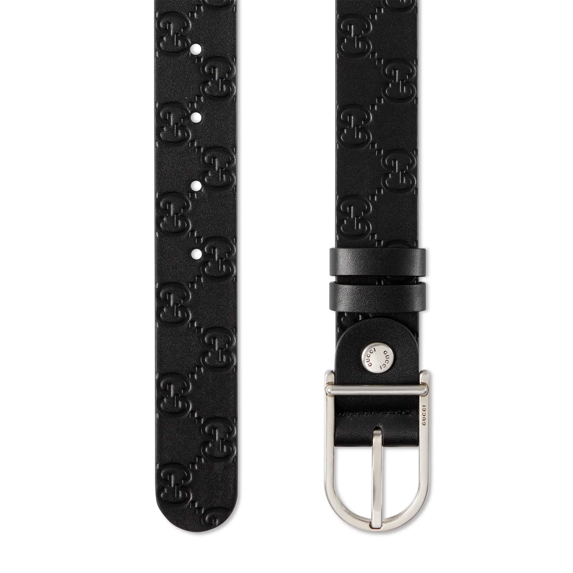 Gucci Reversible Belt With Rounded Buckle