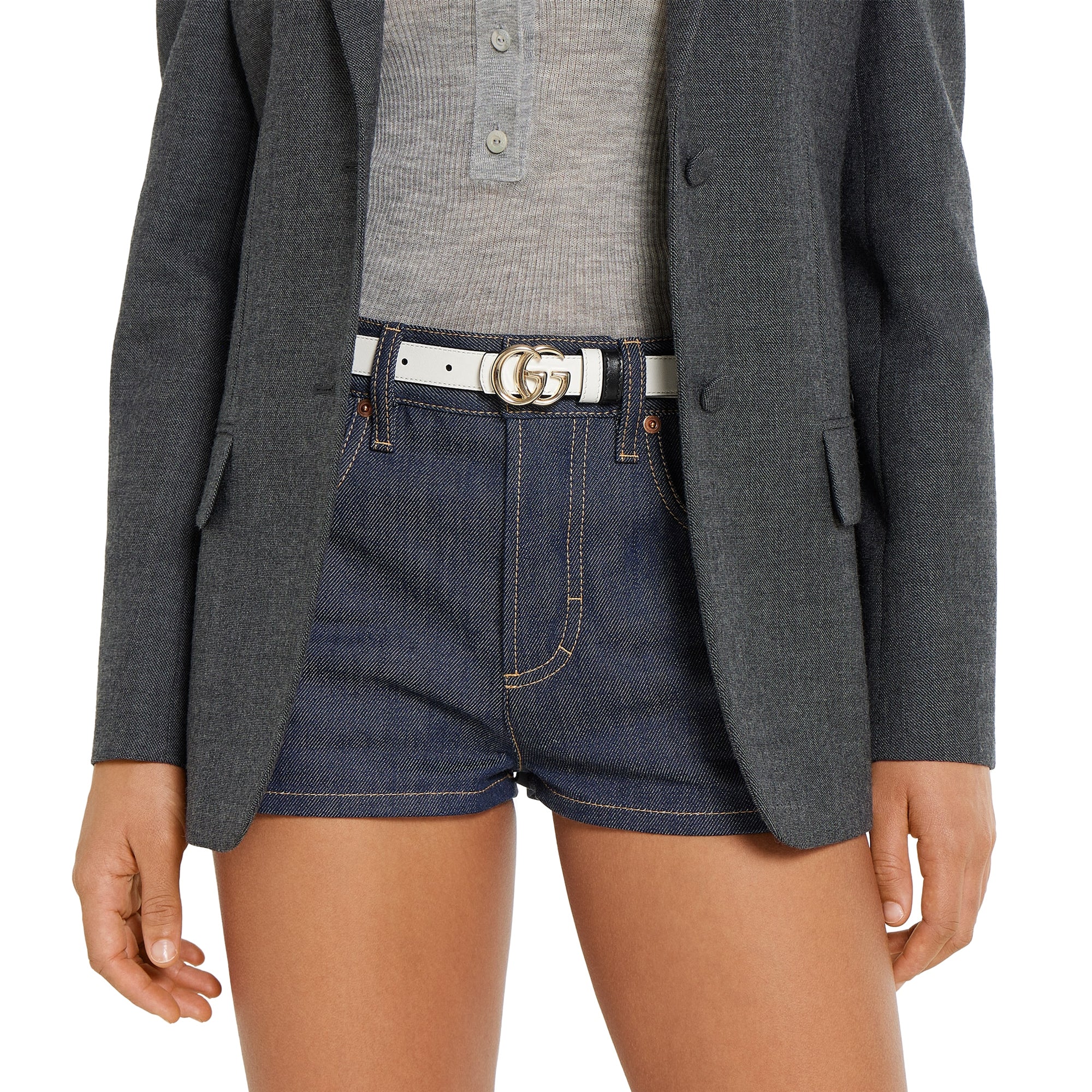 Gucci Reversible GG Marmont Thin Belt