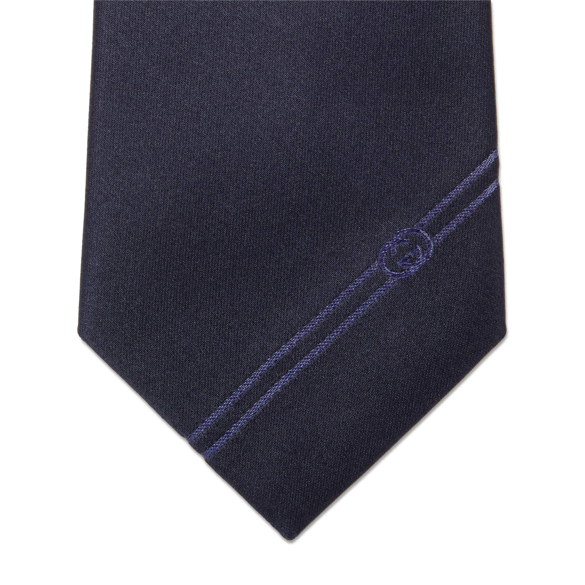 Gucci Silk Tie With Interlocking G