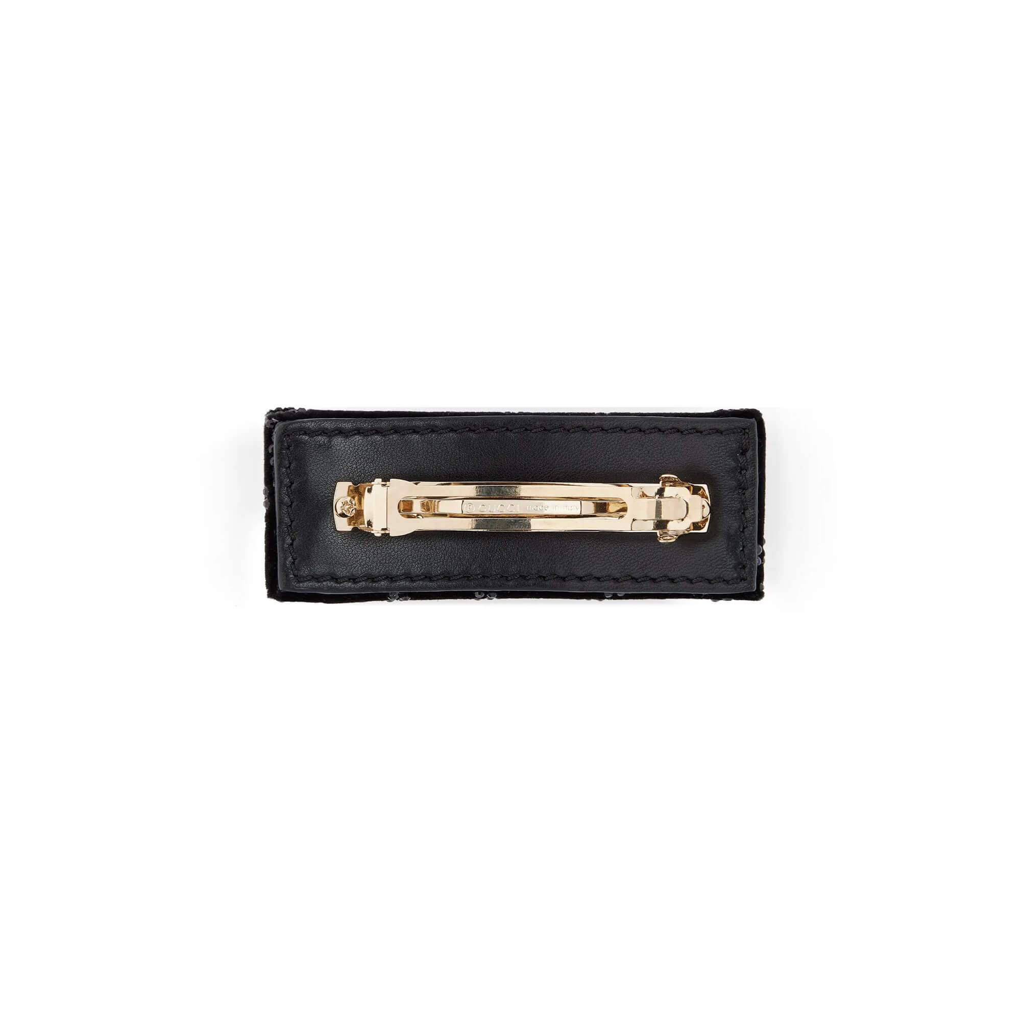 Gucci Soft Velvet Hair Clip With Crystals