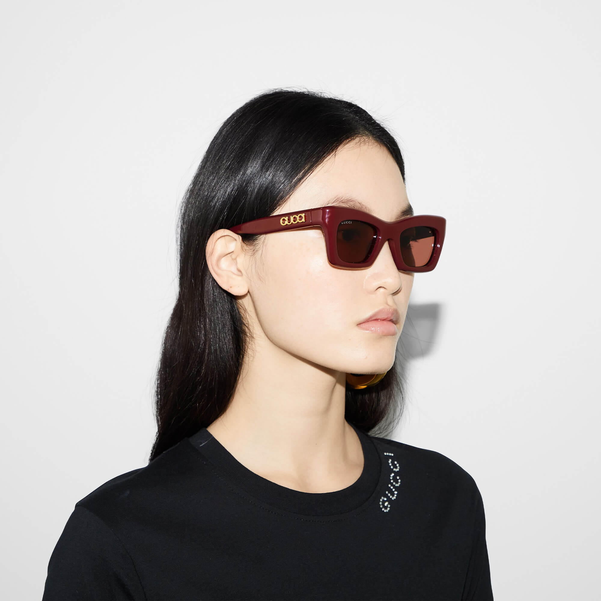 Gucci Specialized Fit Rectangular Sunglasses