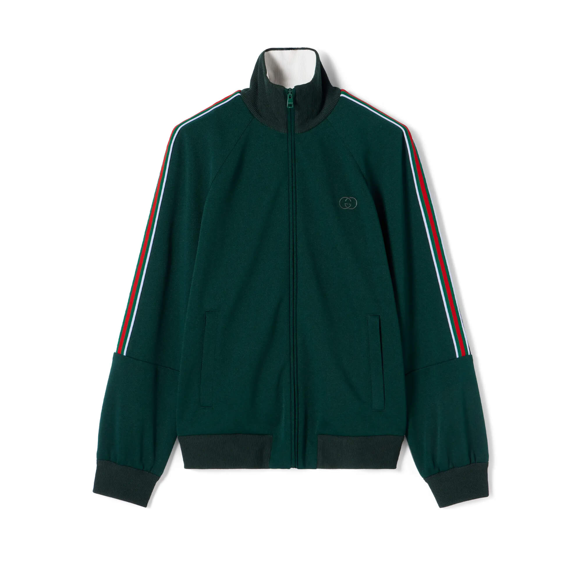Gucci Technical Jersey Zip Jacket With Web