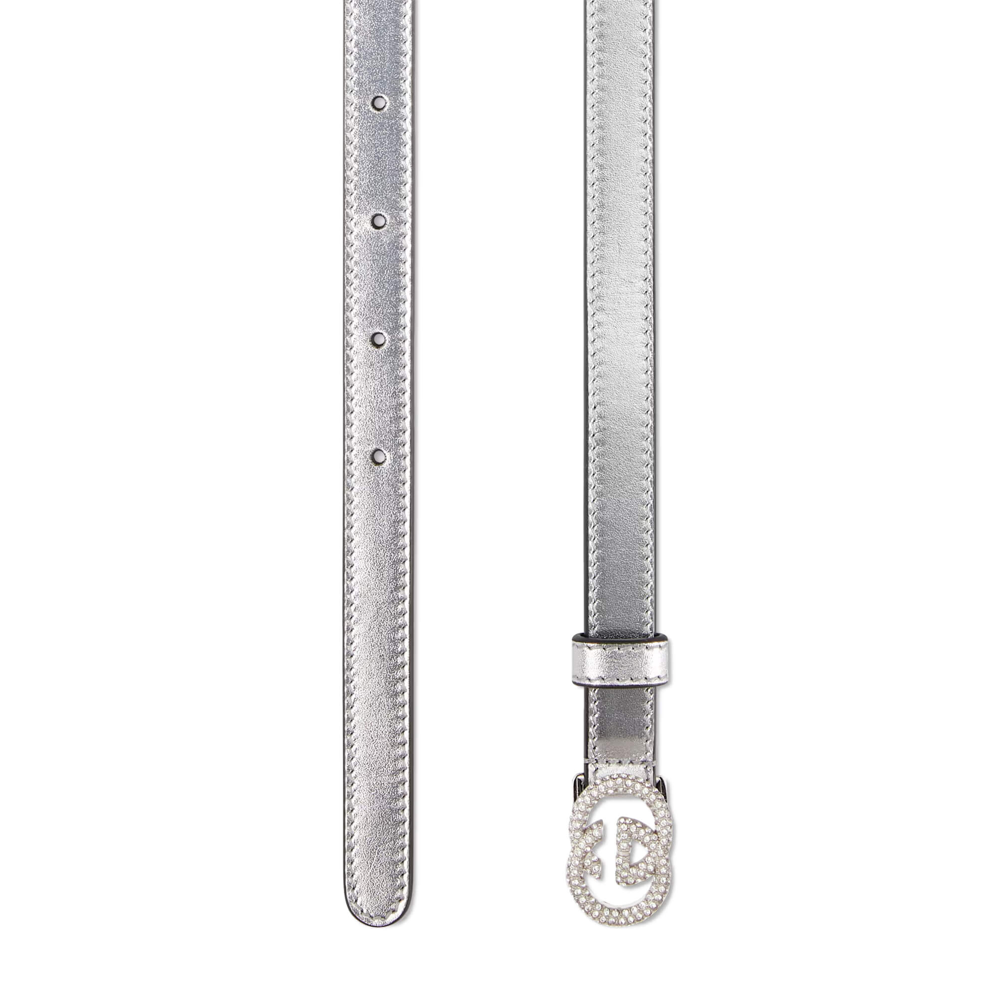 Gucci Thin Belt With Interlocking G Buckle