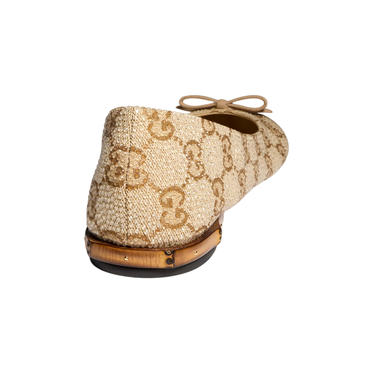 Gucci Women's Crystal Ballerina With Bamboo