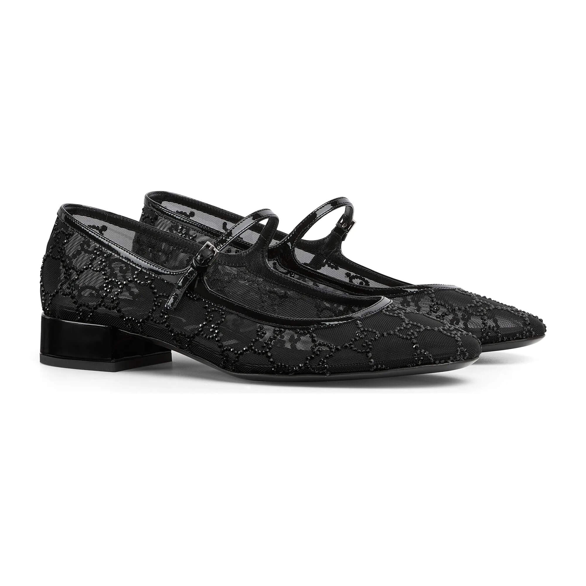 Gucci Women's GG Crystal Ballet Flat