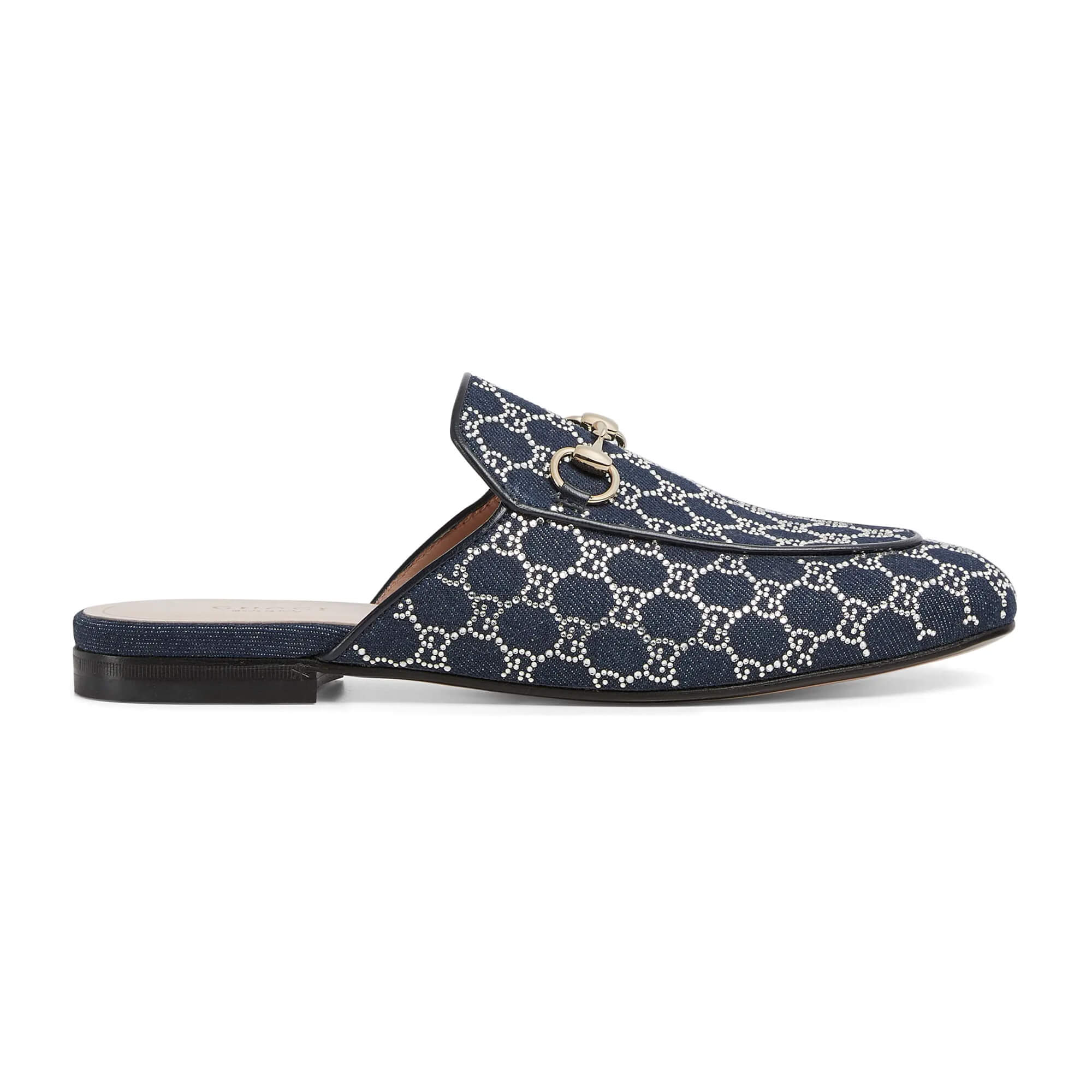 Gucci Women's GG Crystal Princetown Slipper