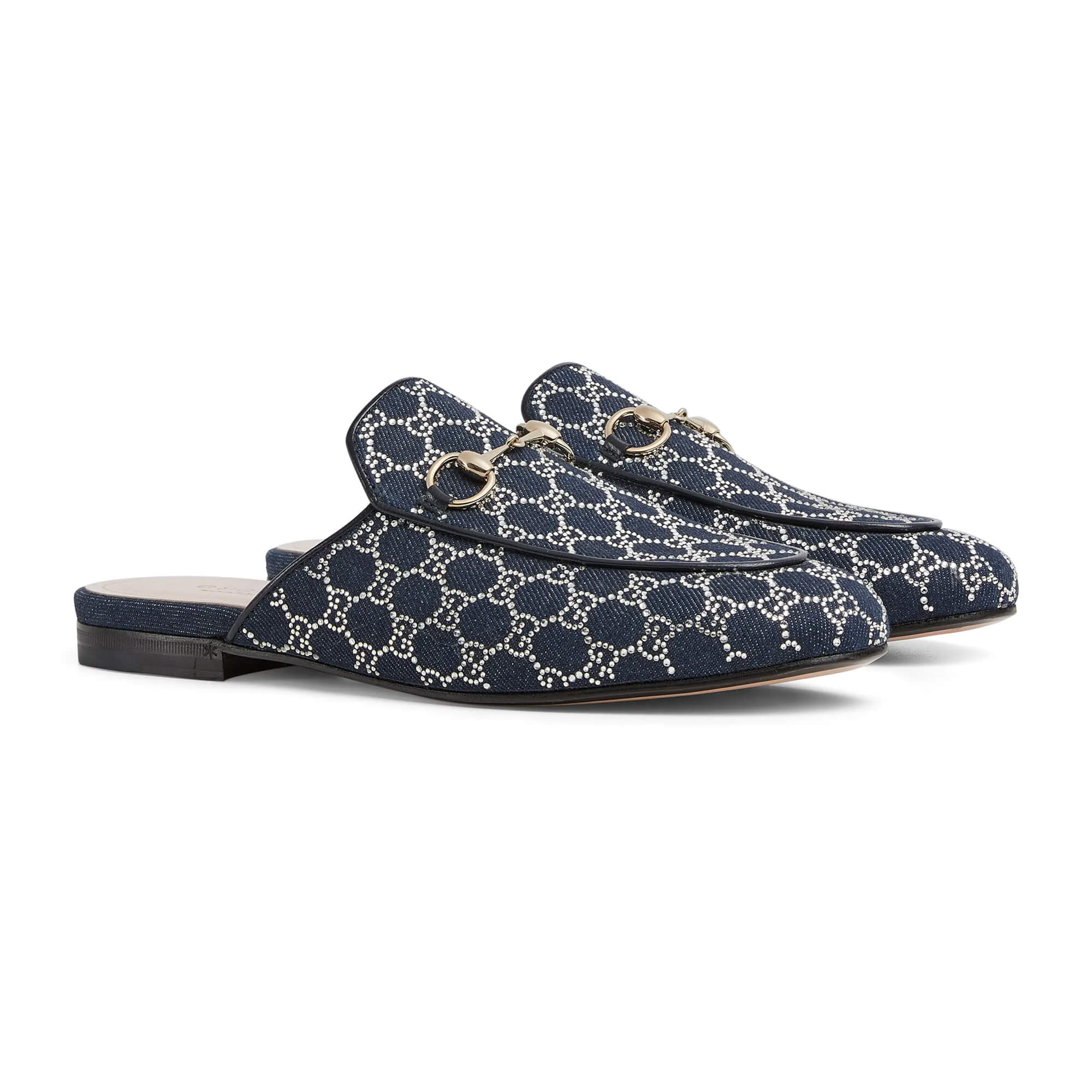 Gucci Women's GG Crystal Princetown Slipper