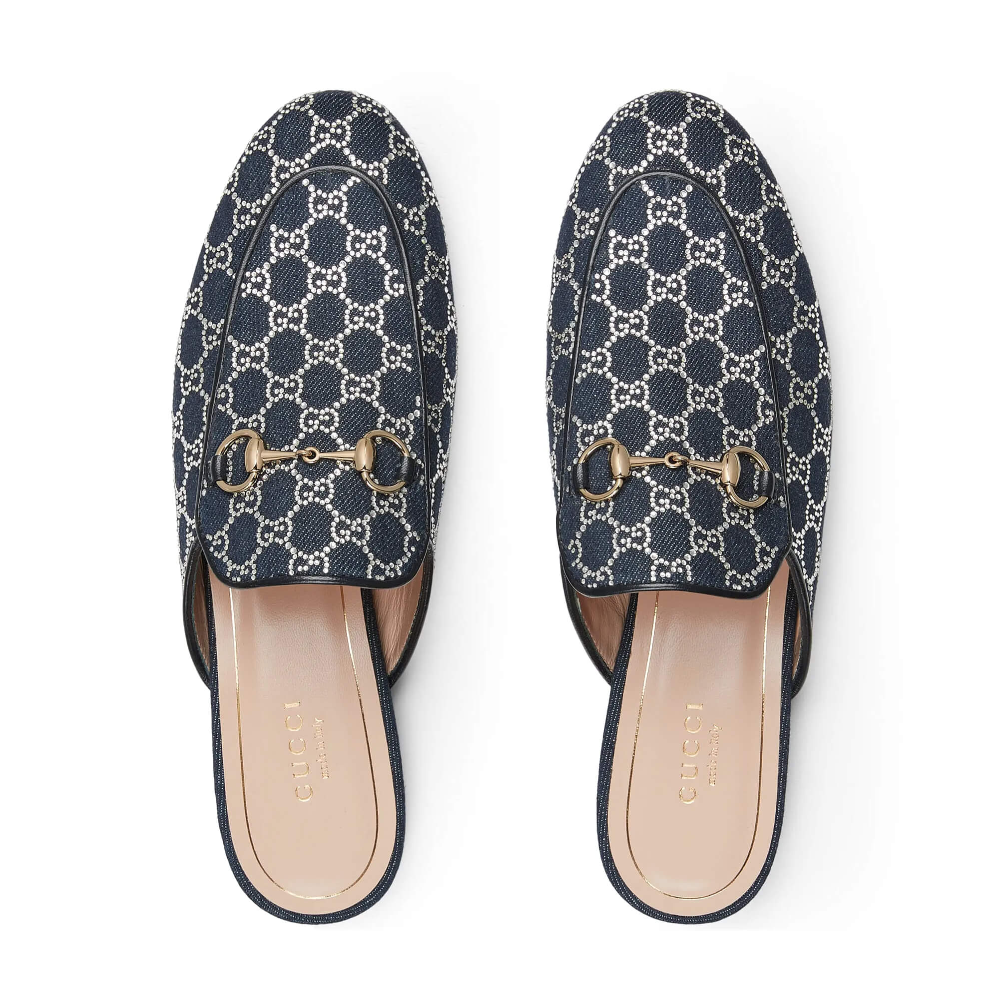 Gucci Women's GG Crystal Princetown Slipper